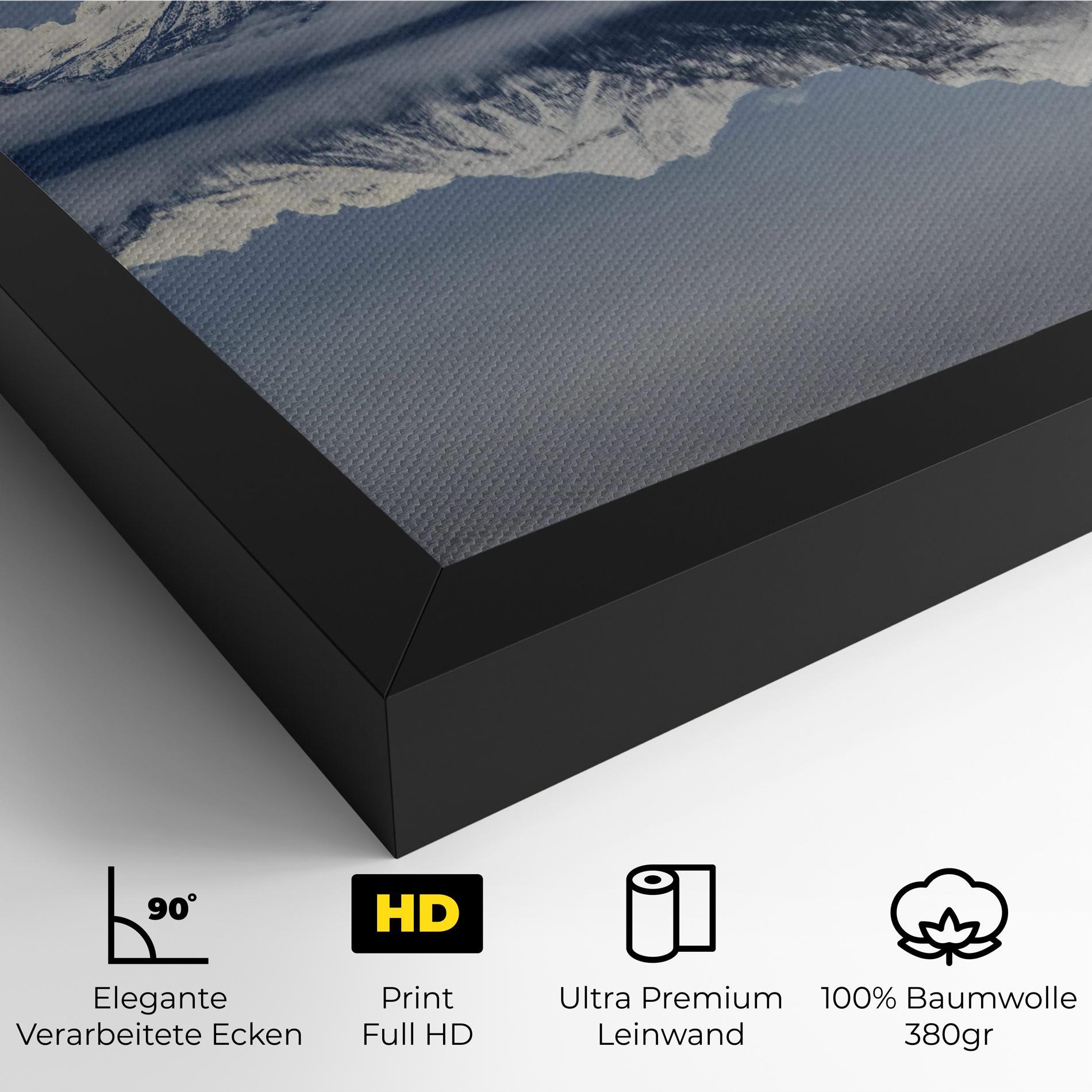 Leinwandbild Beautiful Snowy Mountain mockup 4