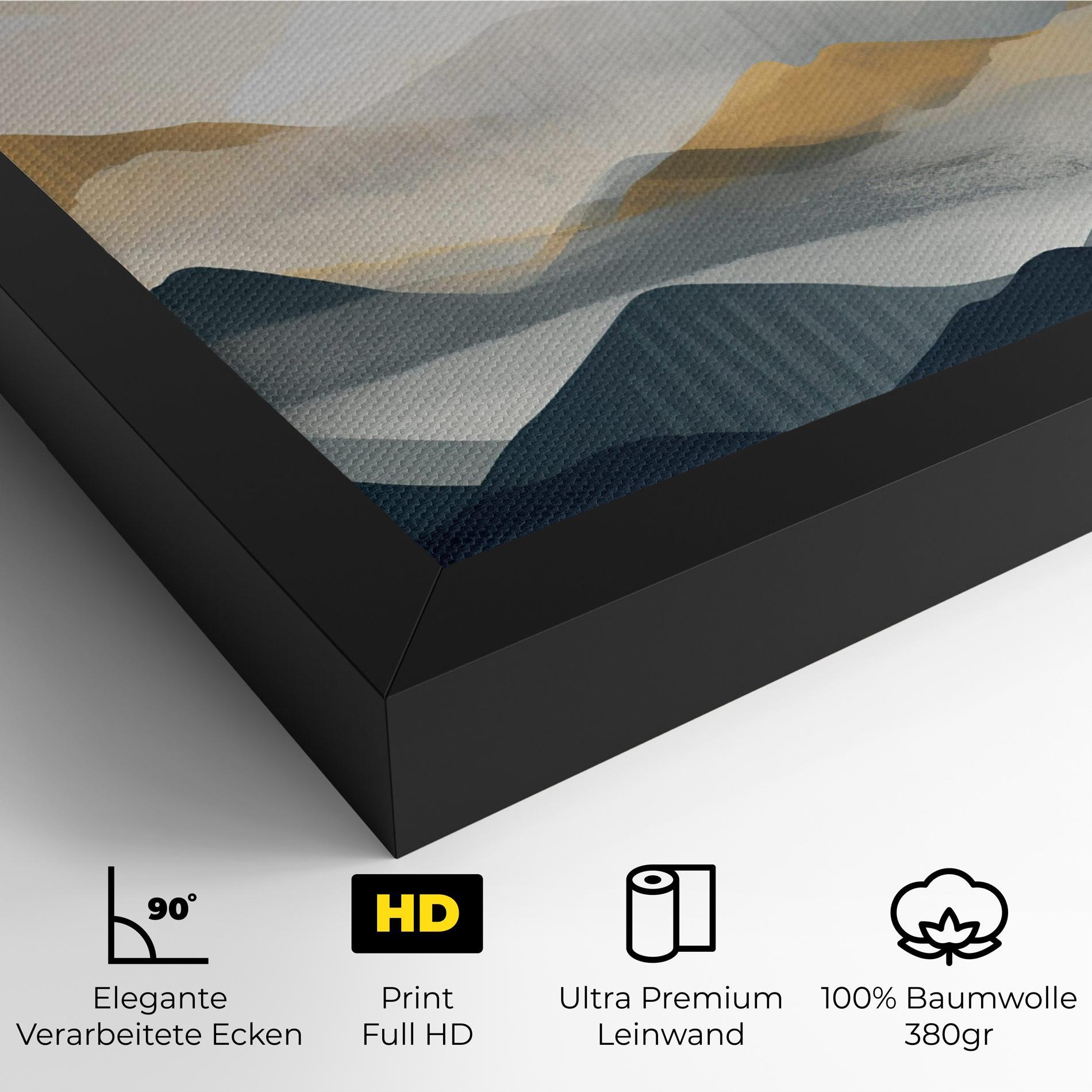 Leinwandbild Gold Foggy Blue mockup 4