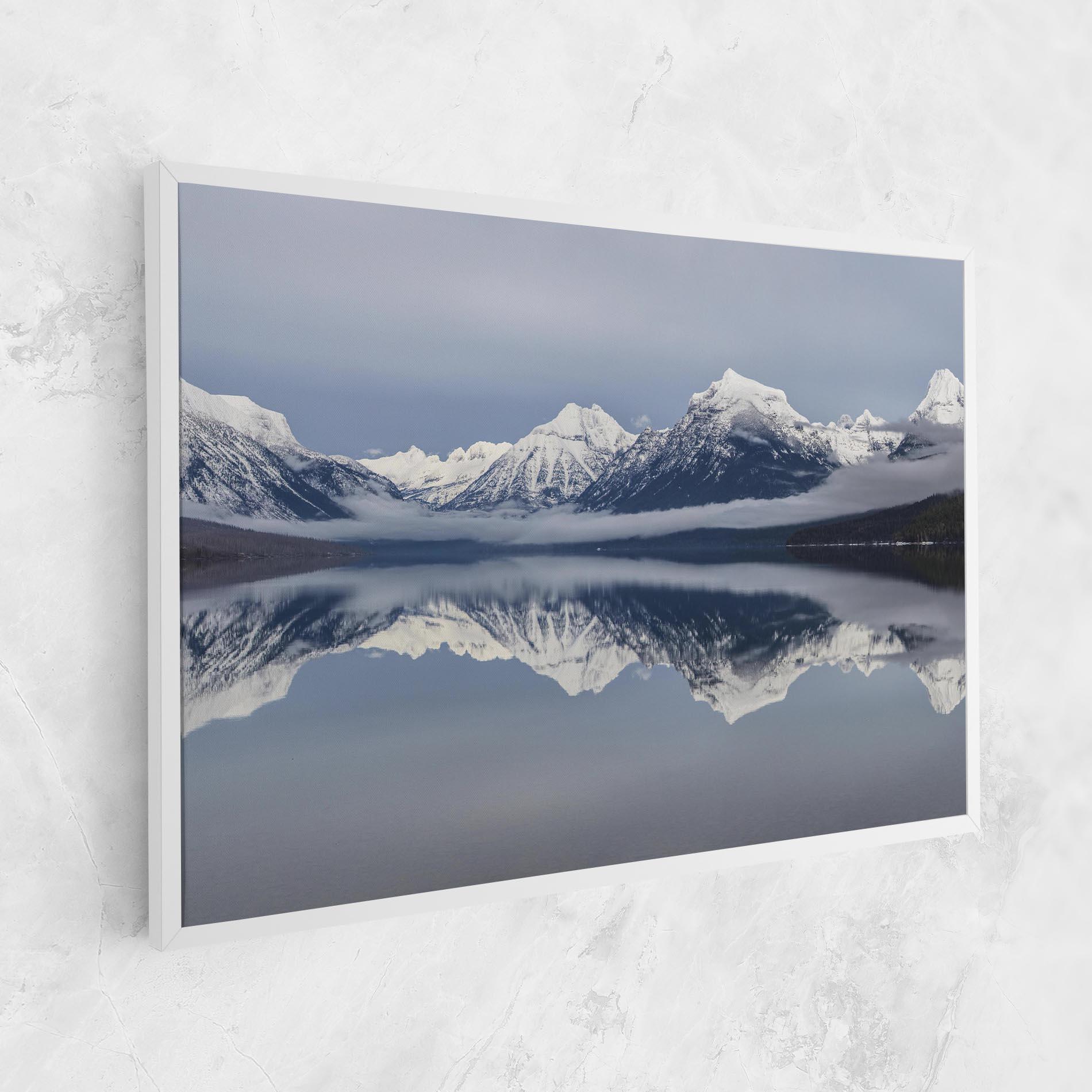 Leinwandbild Beautiful Snowy Mountain mockup 1