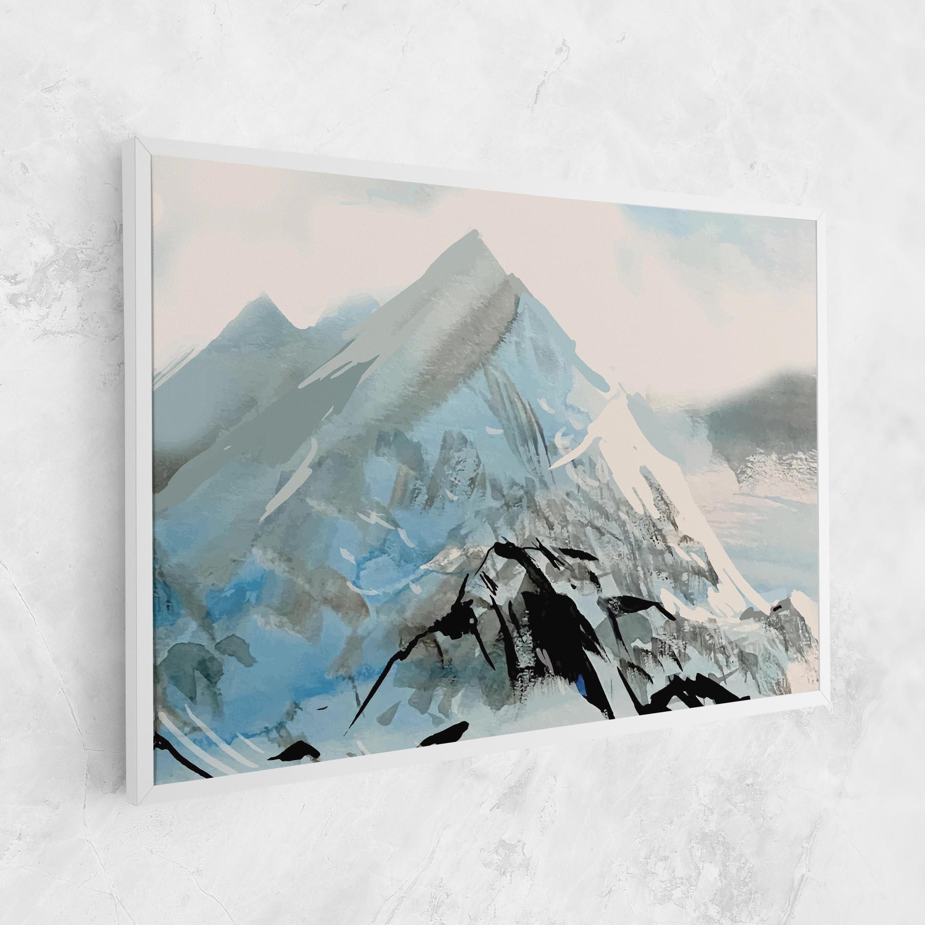 Leinwandbild Blue Black Mountain mockup 1