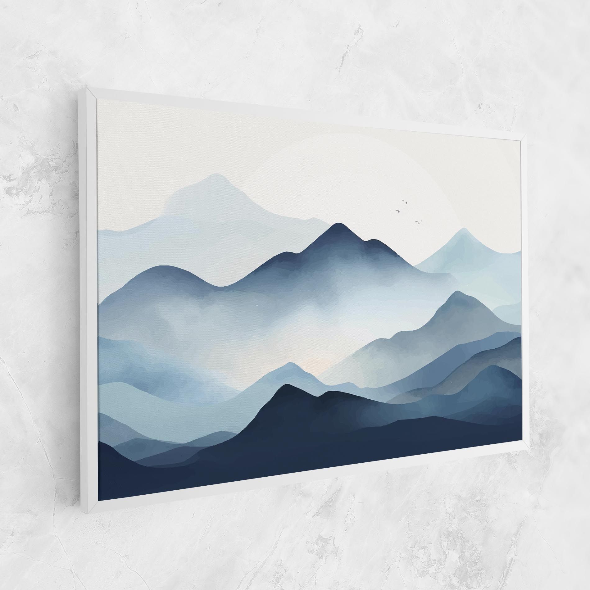 Blue Foggy Mountain mockup 1