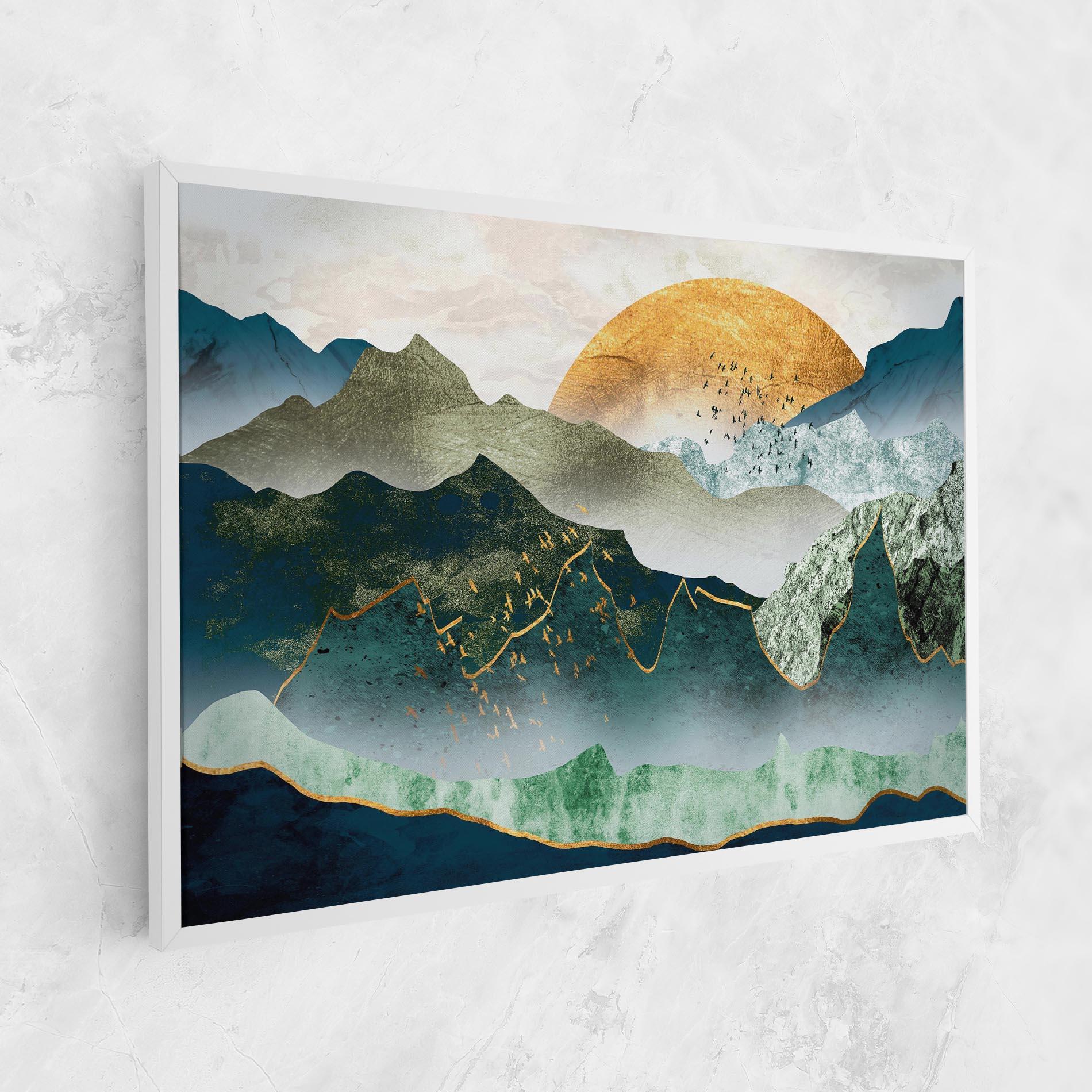 Leinwandbild Golden Mountains mockup 1