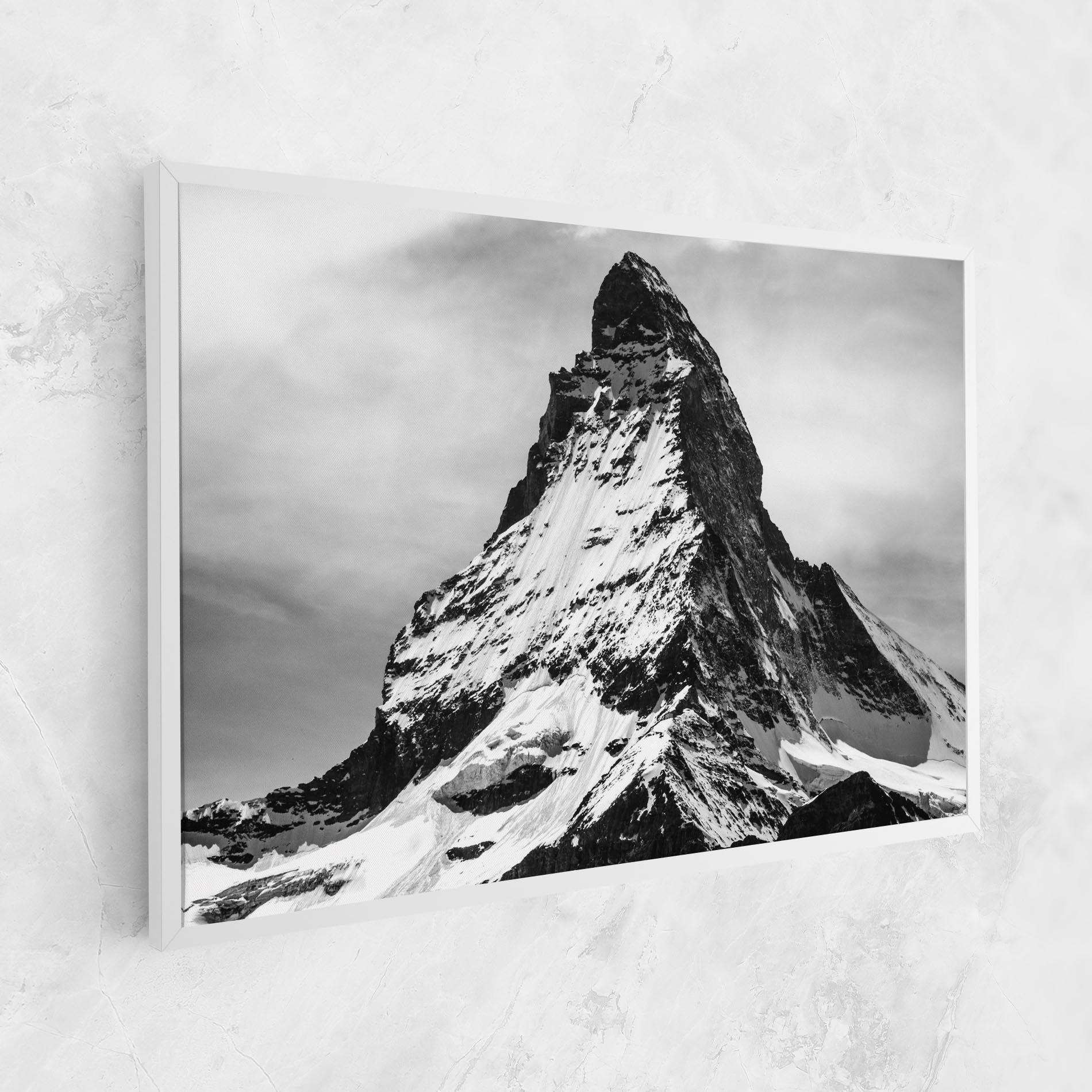 Leinwandbild Snowy Black Mountain mockup 1