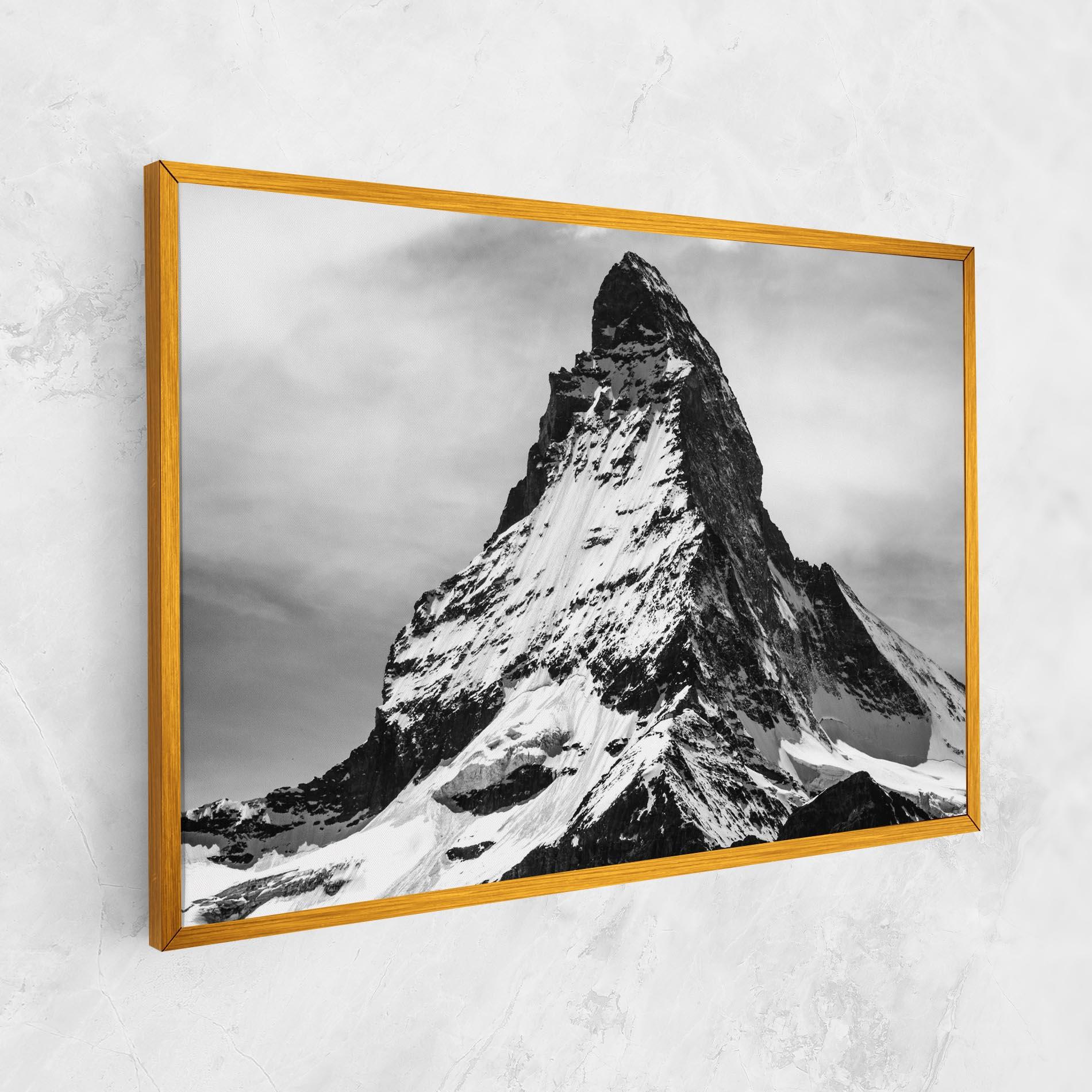 Leinwandbild Snowy Black Mountain mockup 1