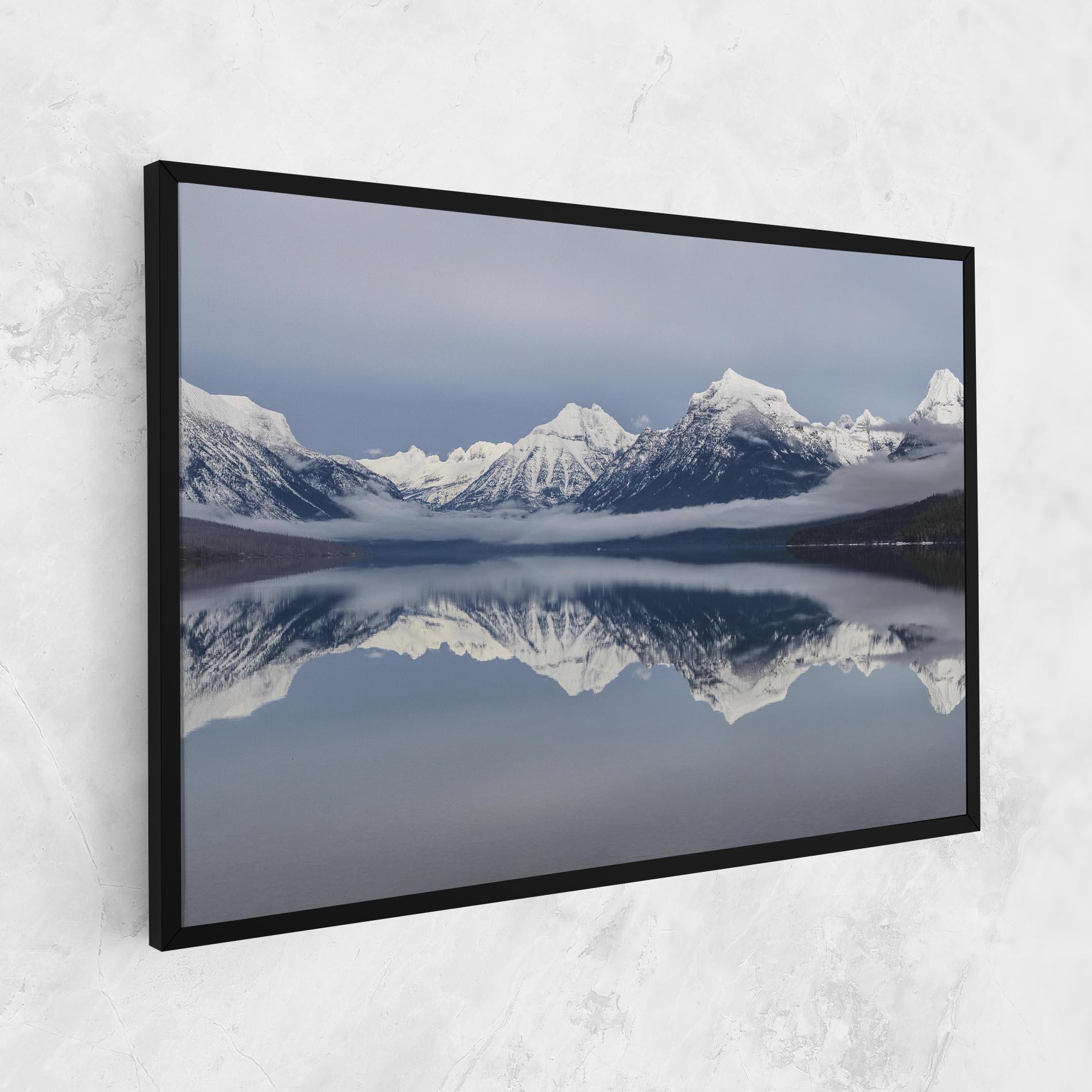 Leinwandbild Beautiful Snowy Mountain mockup 1