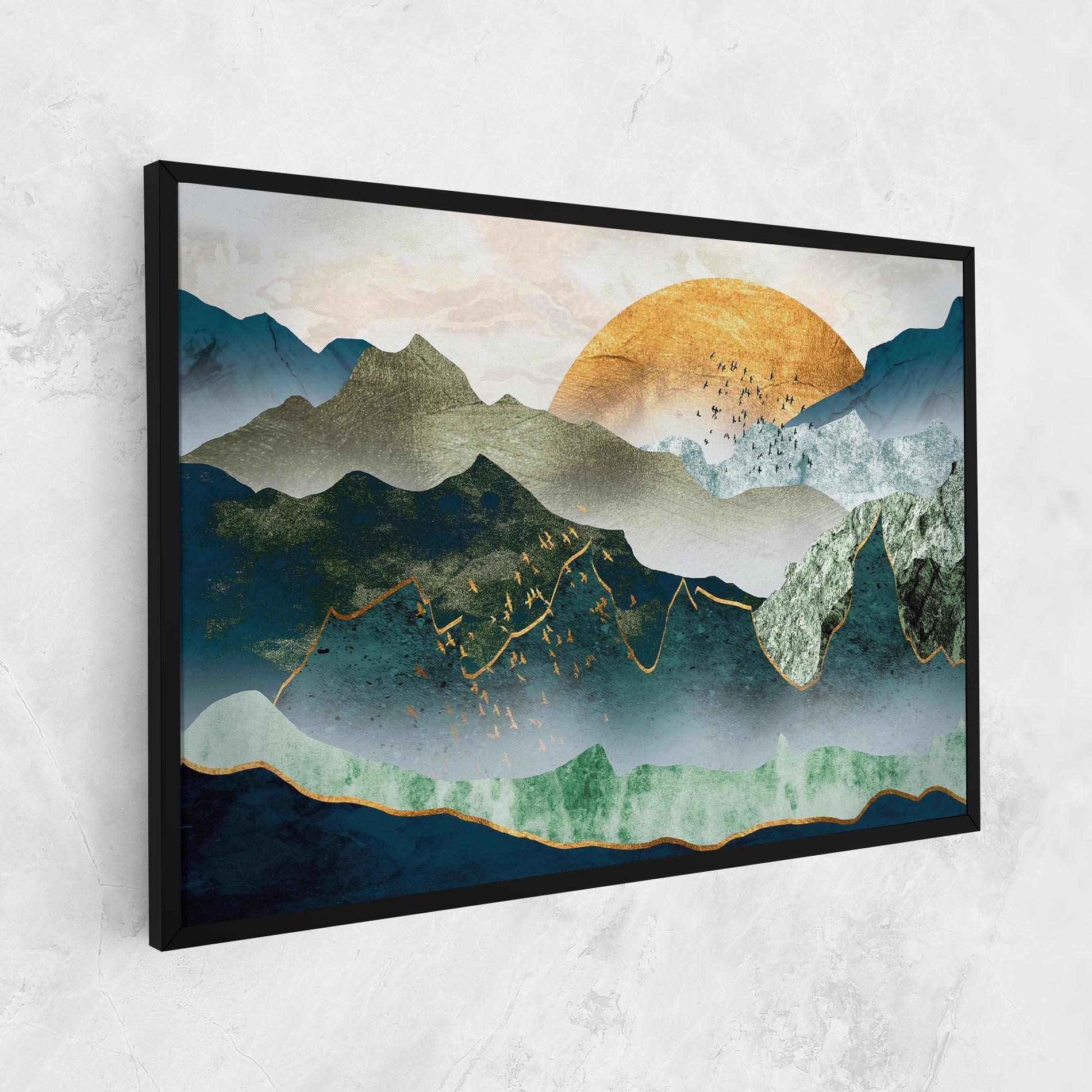 Leinwandbild Golden Mountains mockup 1