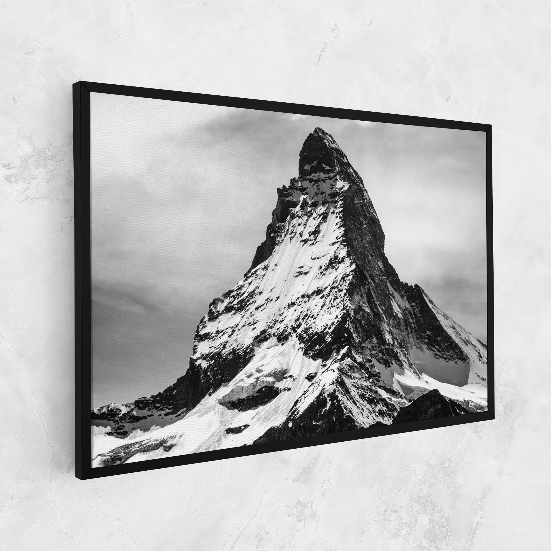 Leinwandbild Snowy Black Mountain mockup 1