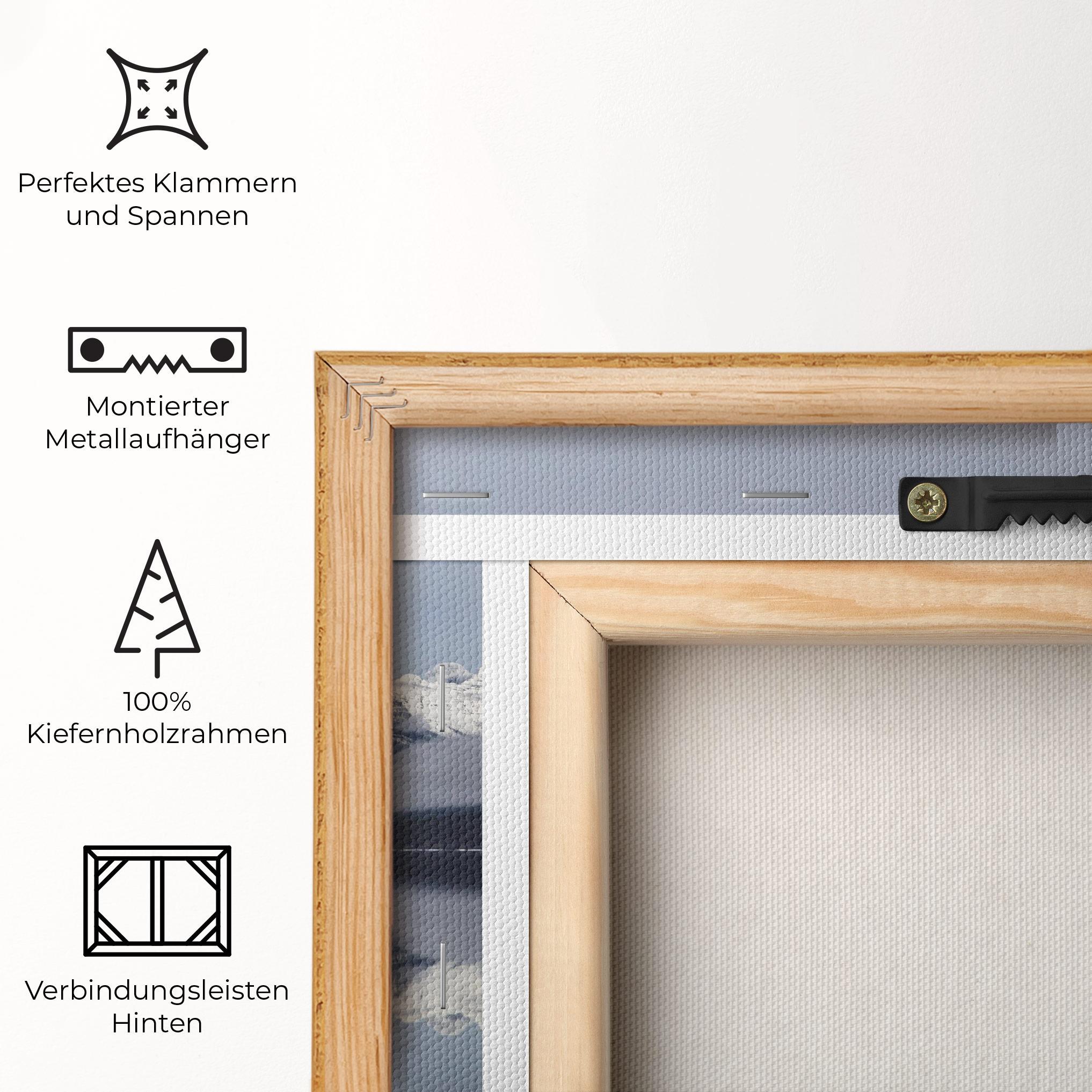 Leinwandbild Beautiful Snowy Mountain mockup 5