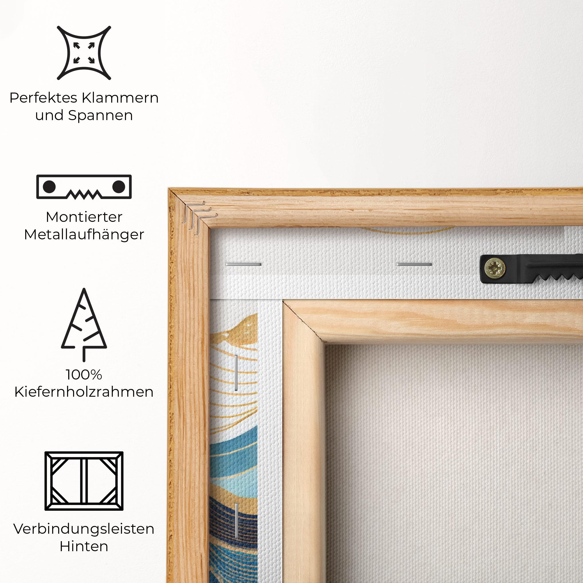 Leinwandbild Blue Wave Mountain mockup 5