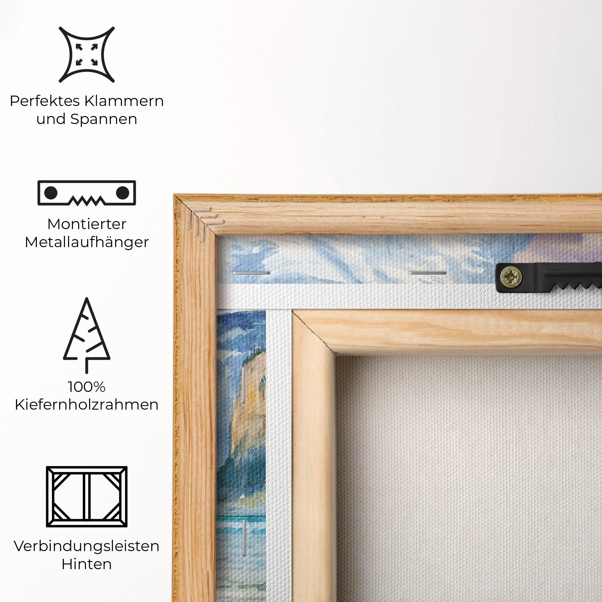 Leinwandbild Boat Mountain View mockup 5