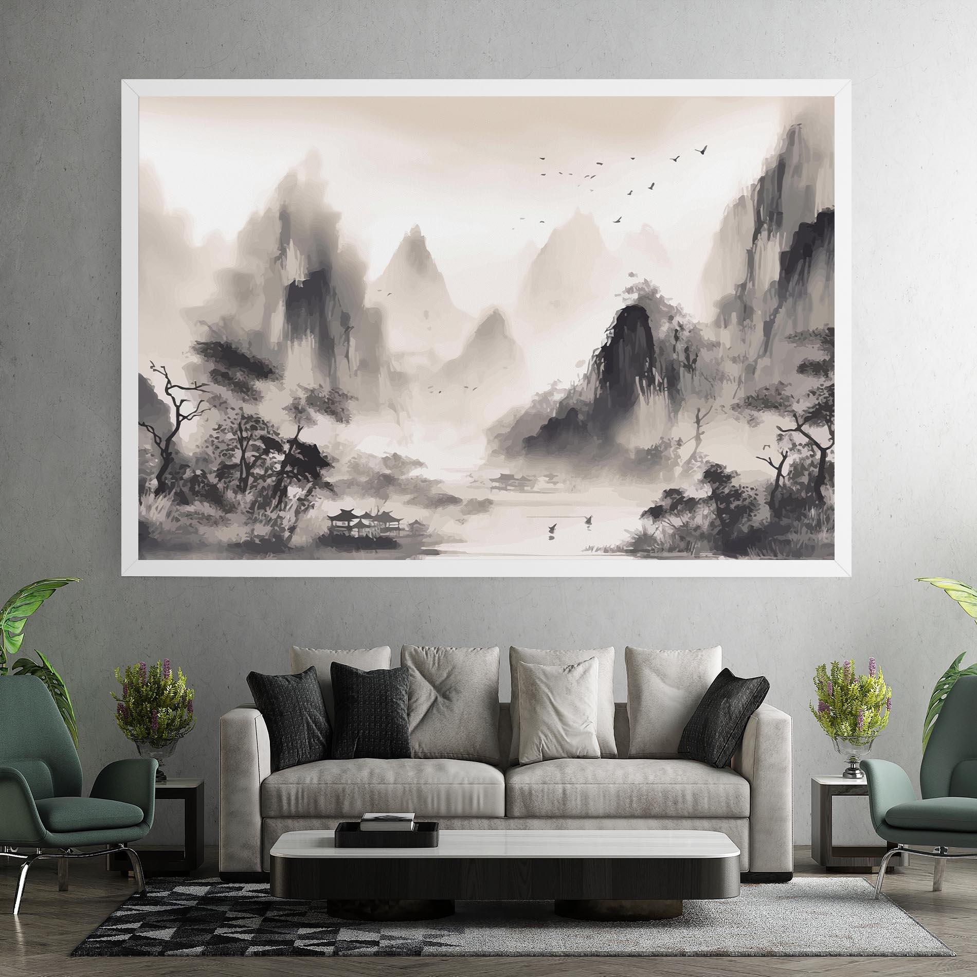 Leinwandbild Far Away Mountain mockup 7