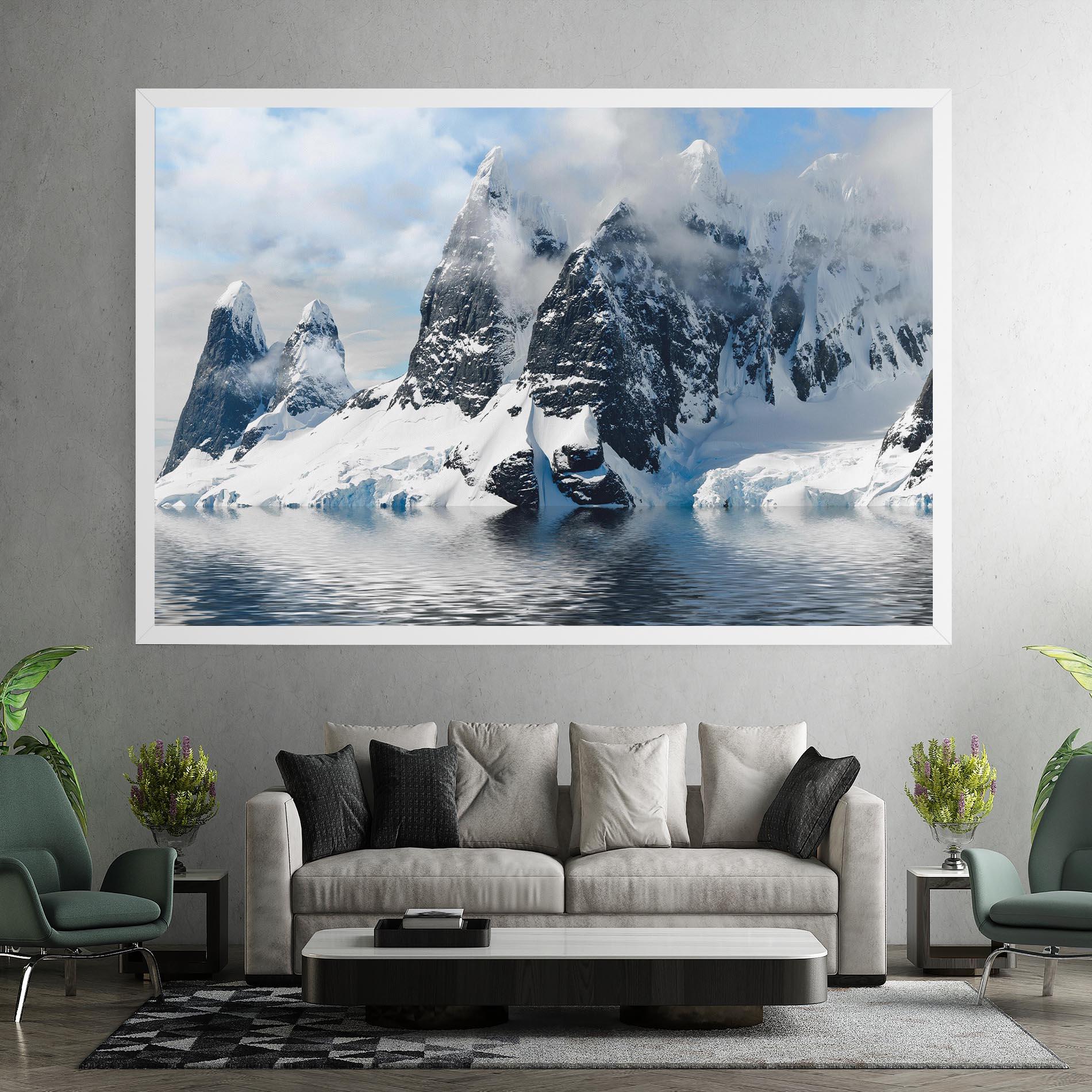 Leinwandbild Glacial Mountains mockup 7