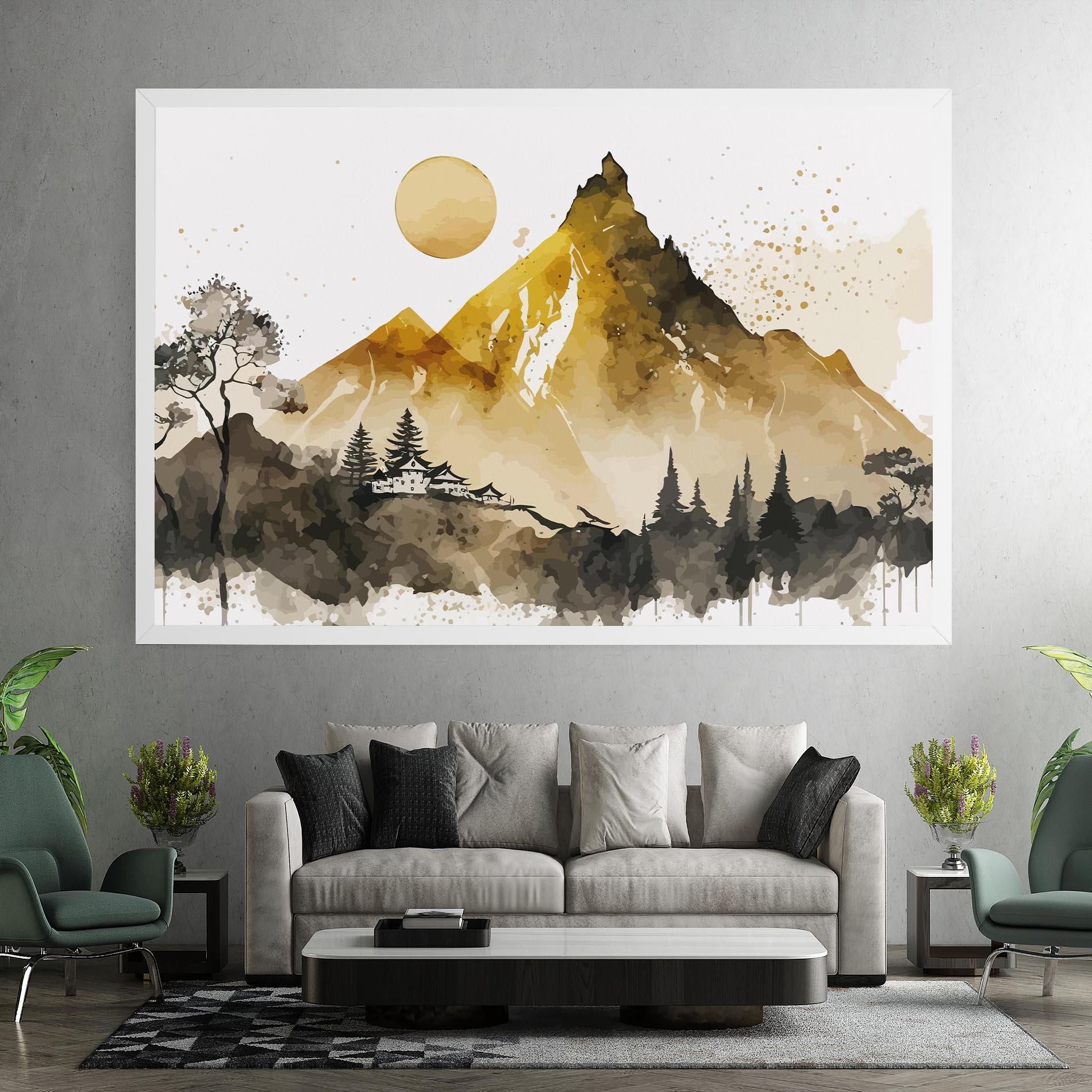 Leinwandbild Gold Mountain Art mockup 7