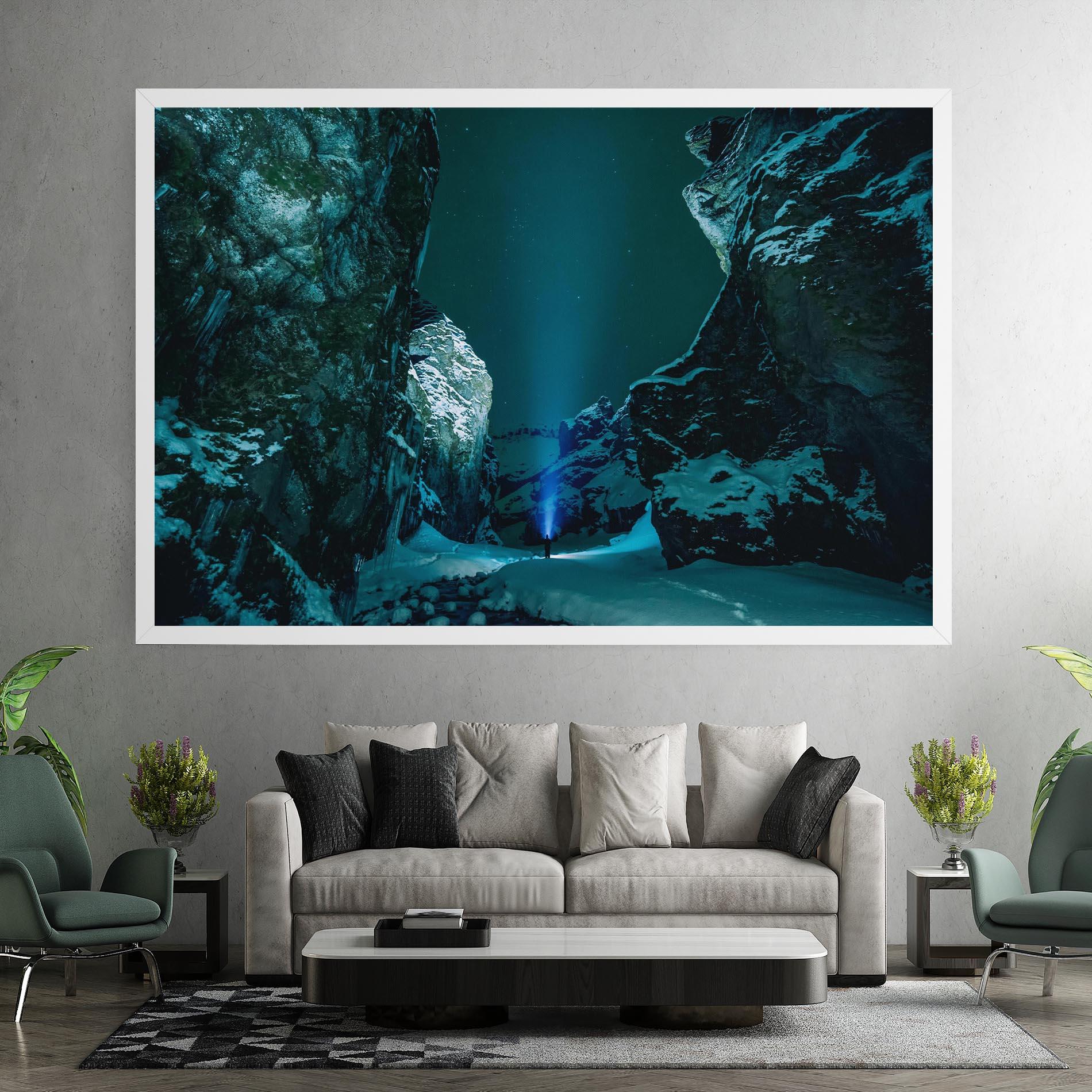 Leinwandbild Green Light Mountain mockup 7