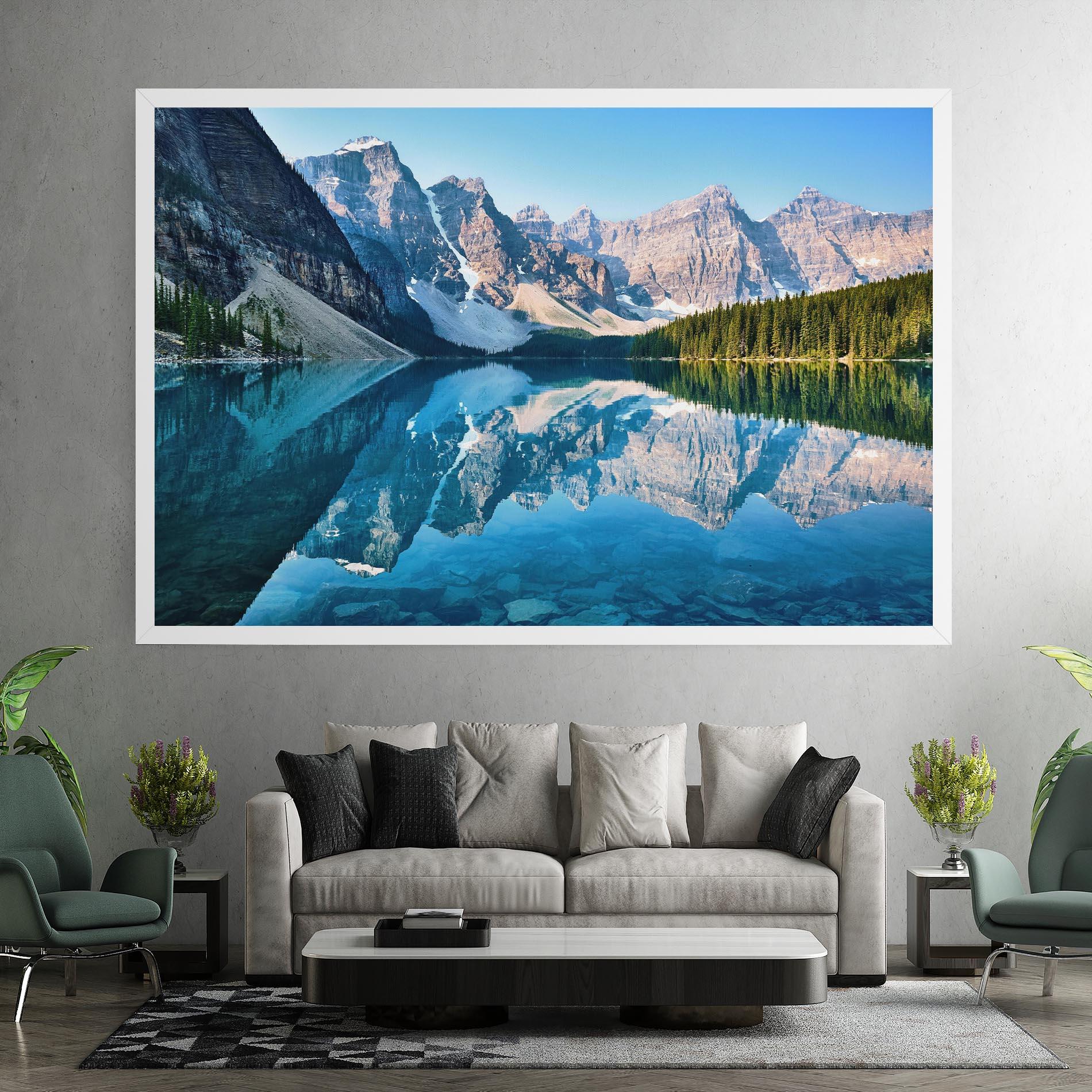 Leinwandbild Mountain Crystal Lake mockup 7