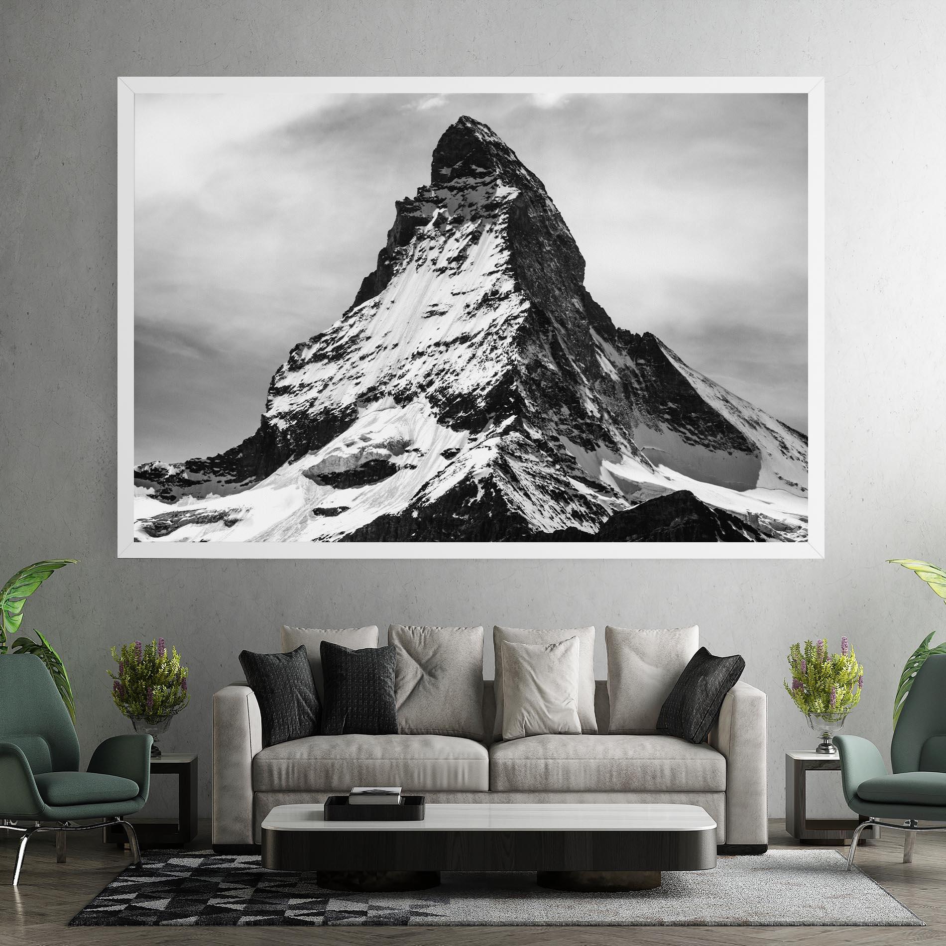 Leinwandbild Snowy Black Mountain mockup 7