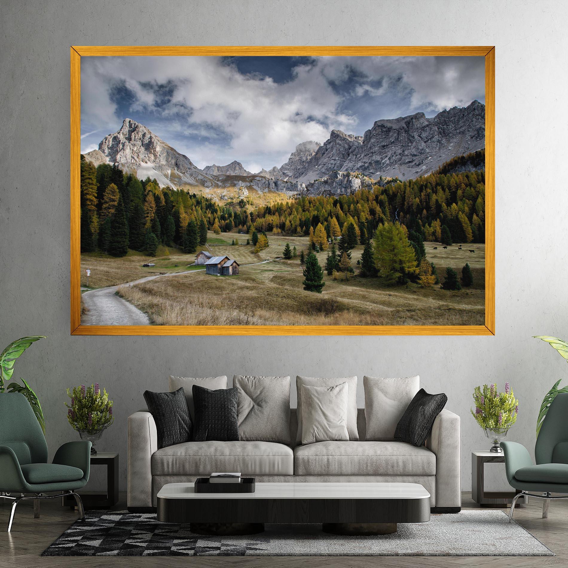 Leinwandbild Cloudy Mountains View mockup 7