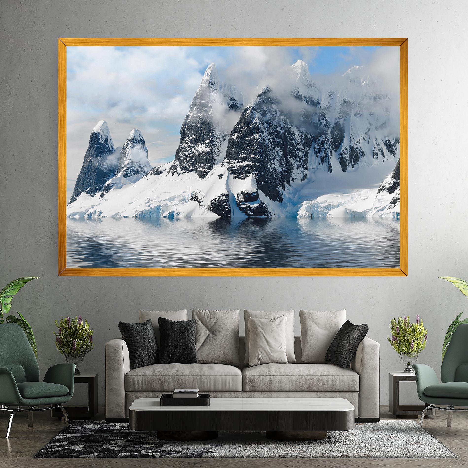 Leinwandbild Glacial Mountains mockup 7