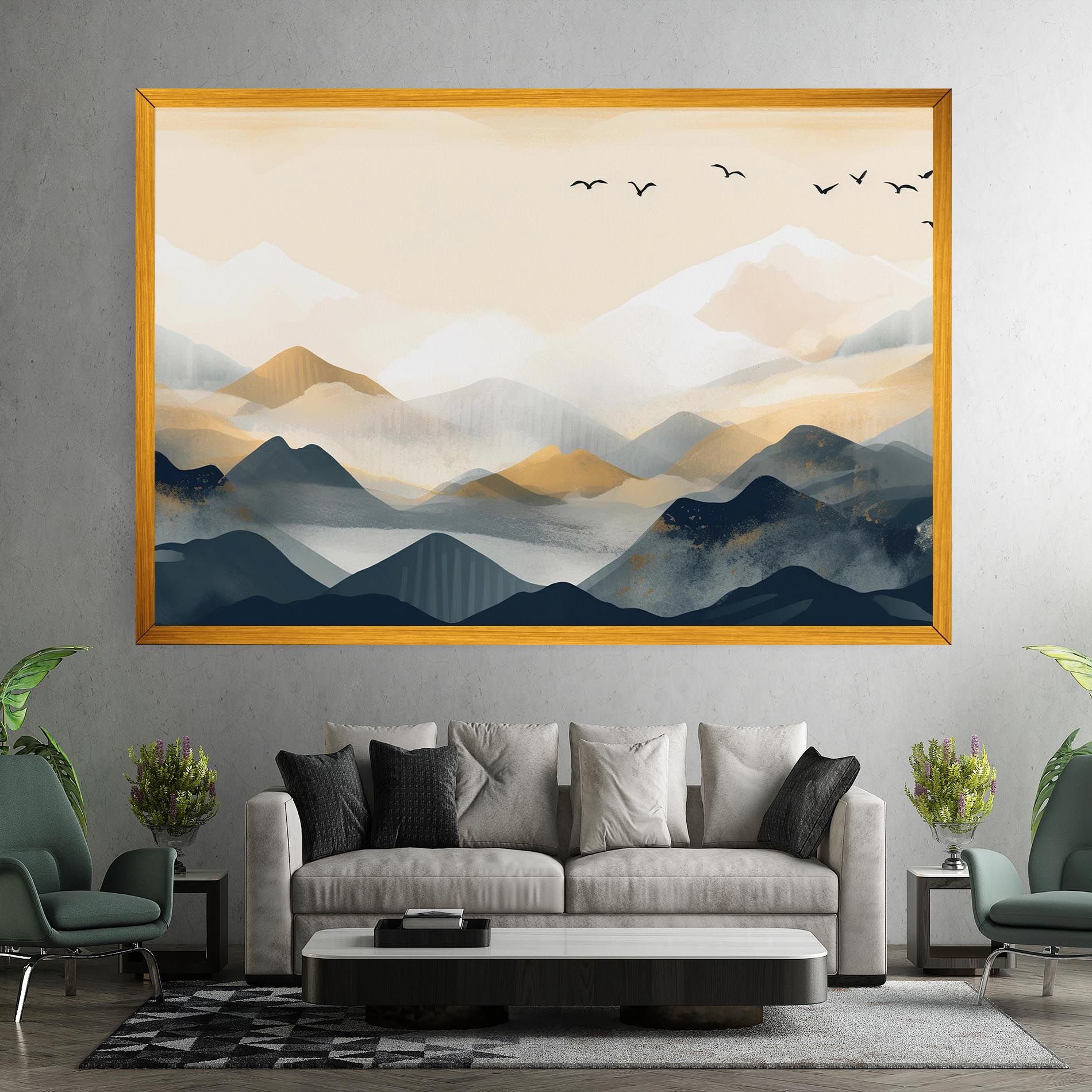 Gold Foggy Blue mockup 7