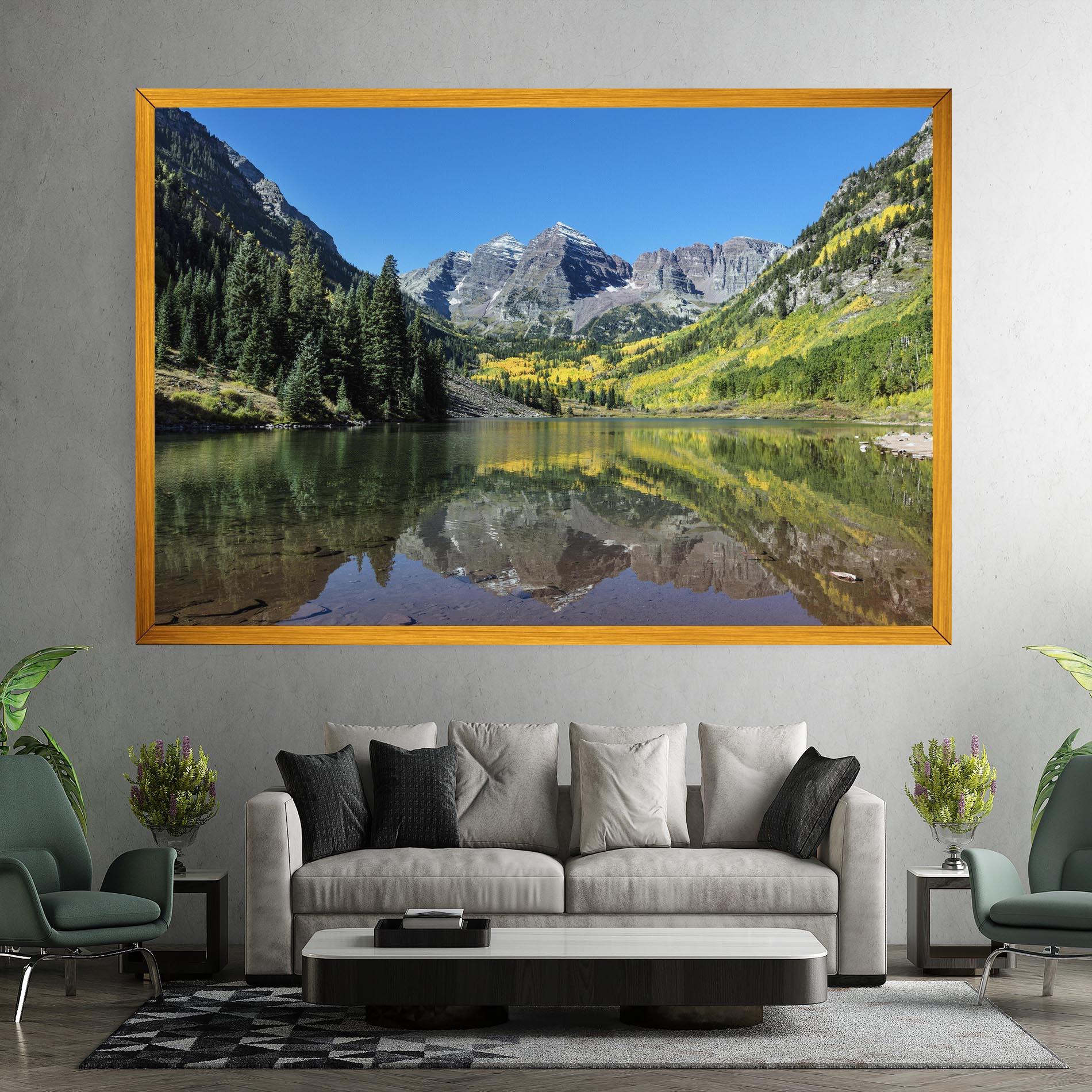 Leinwandbild Lake Green Mountain mockup 7