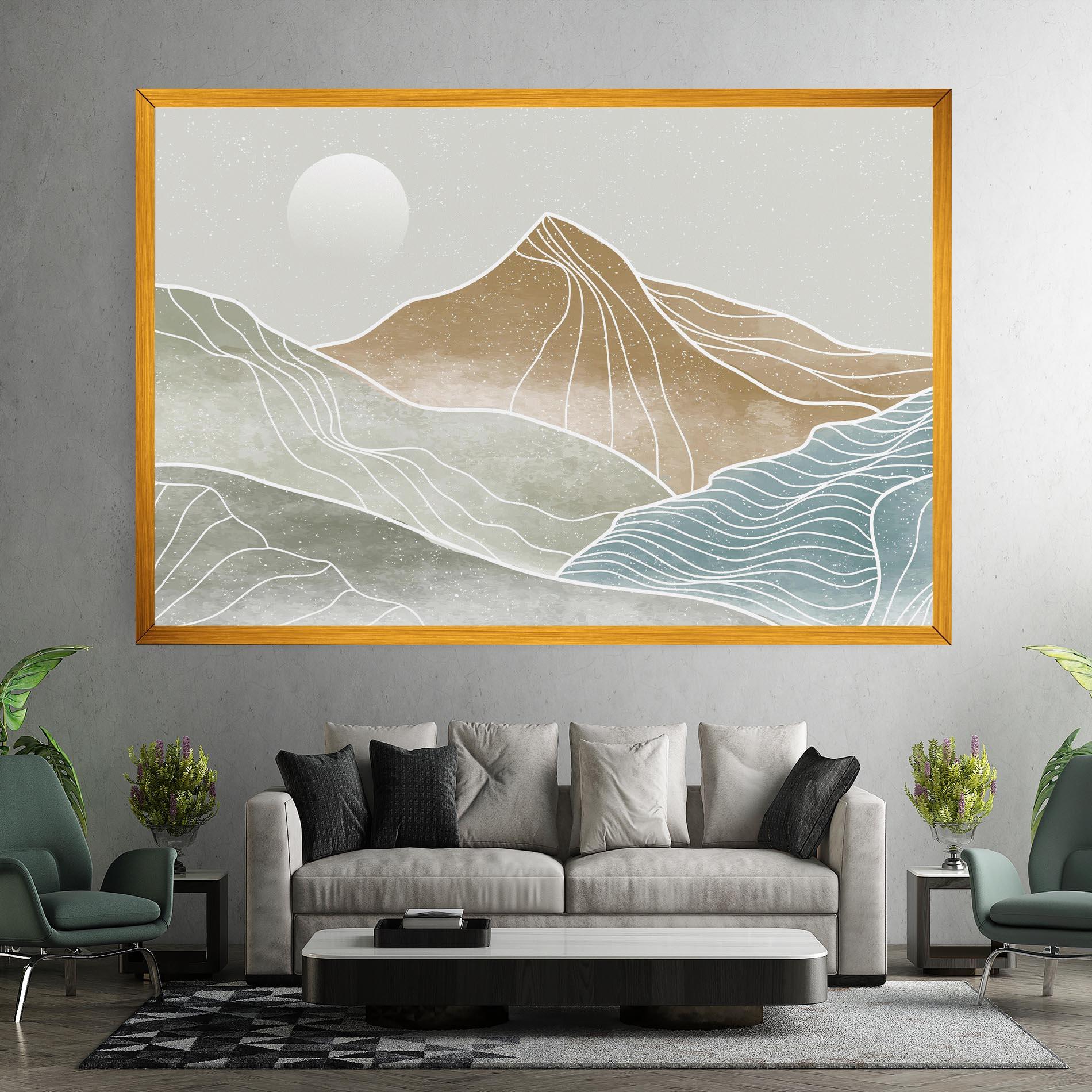 Leinwandbild Minimal Mountain mockup 7