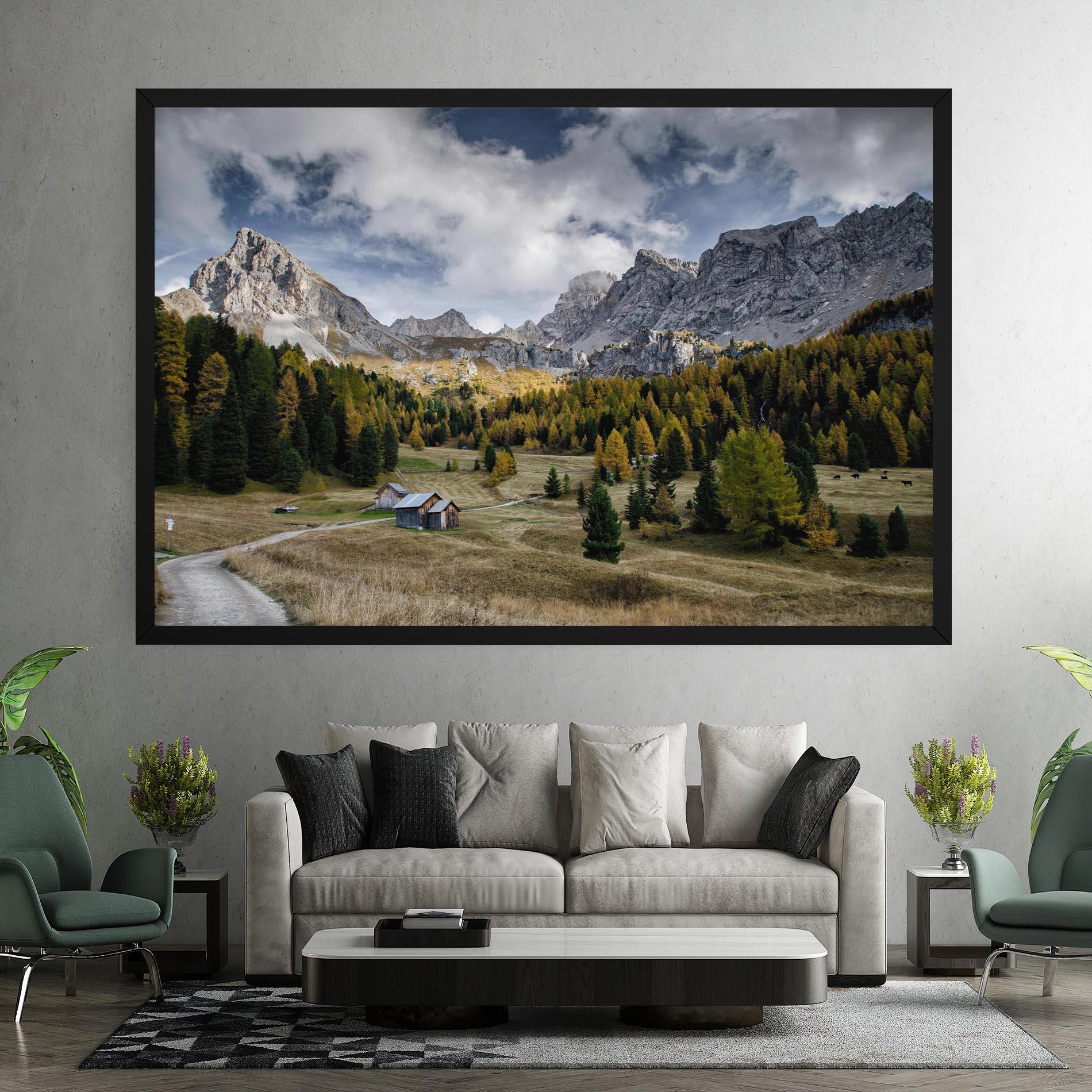 Leinwandbild Cloudy Mountains View mockup 7