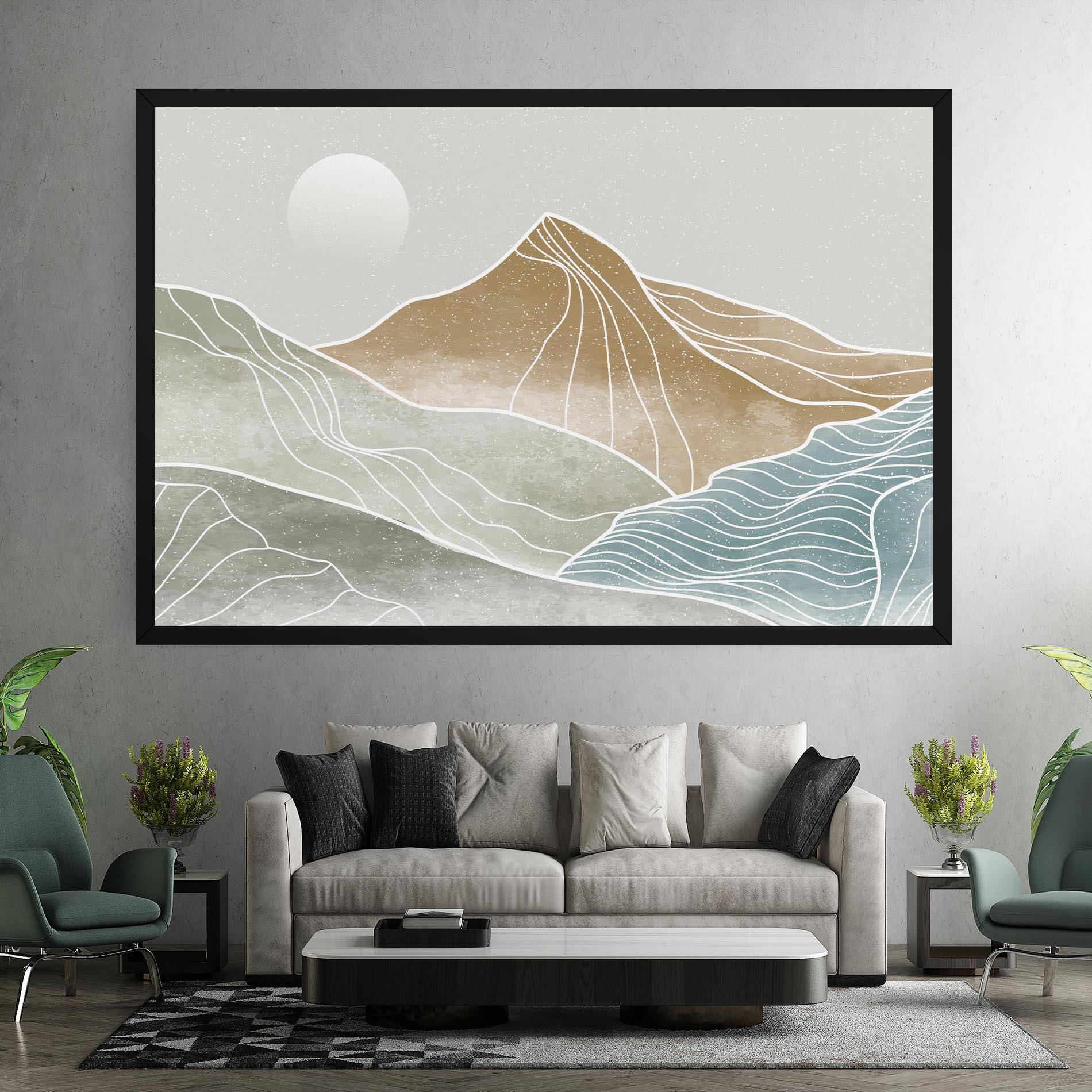 Leinwandbild Minimal Mountain mockup 7