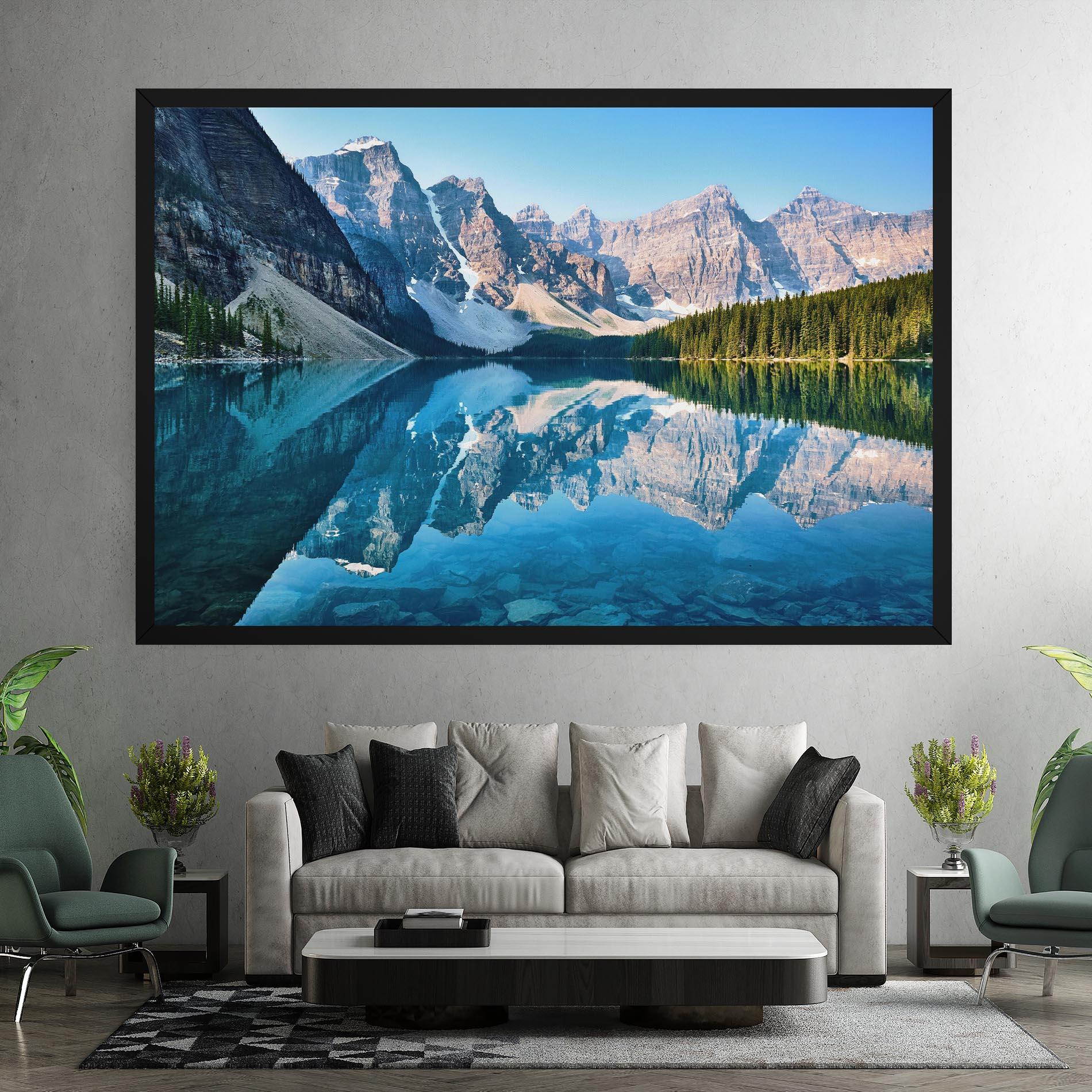 Leinwandbild Mountain Crystal Lake mockup 7