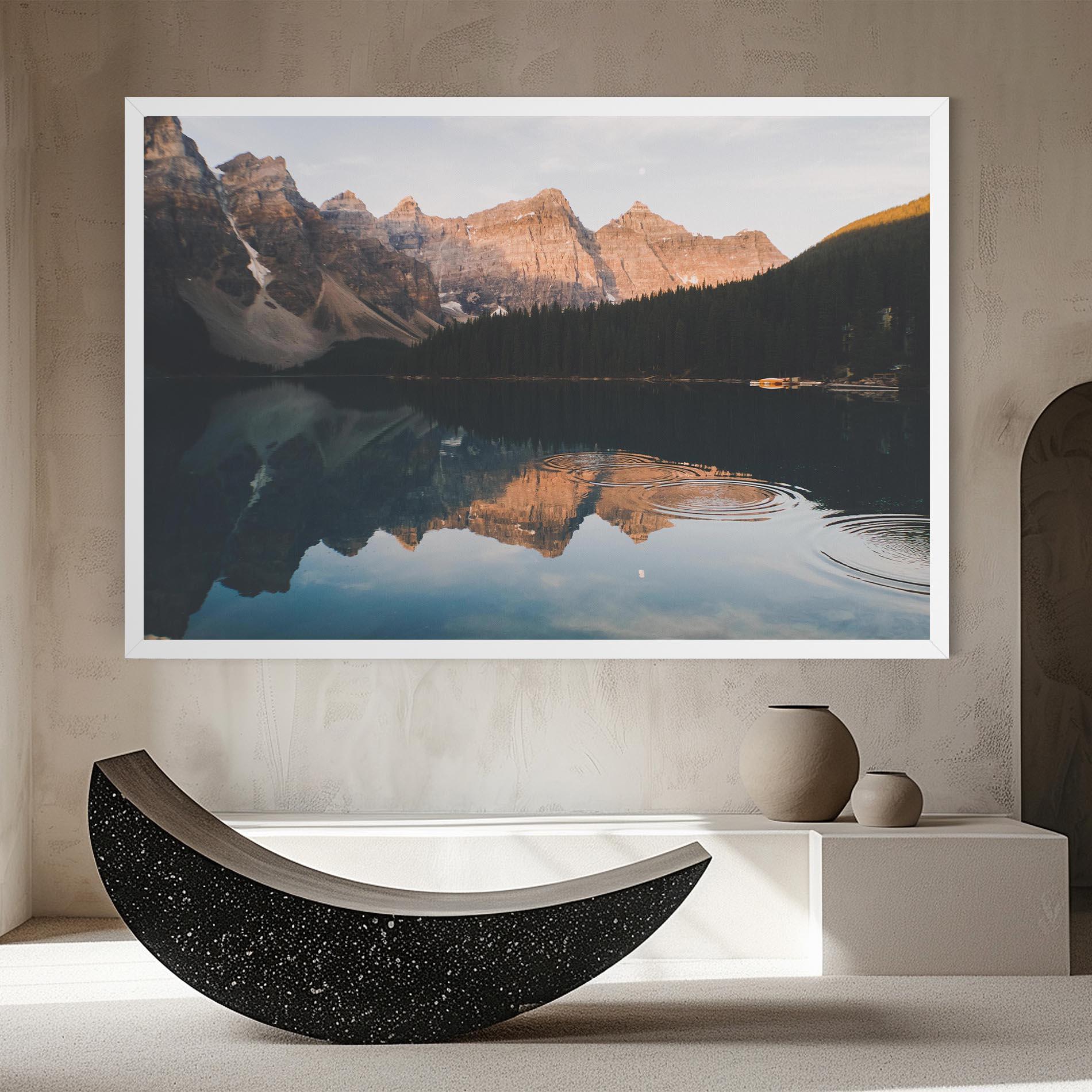 Leinwandbild Brown Mountain Lake mockup 8