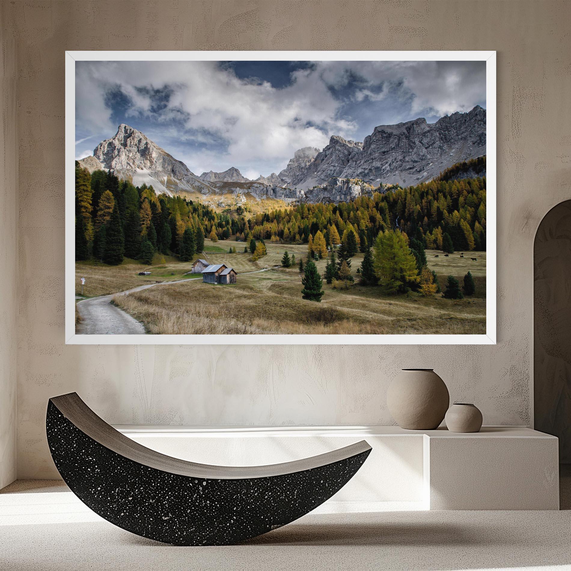 Leinwandbild Cloudy Mountains View mockup 8