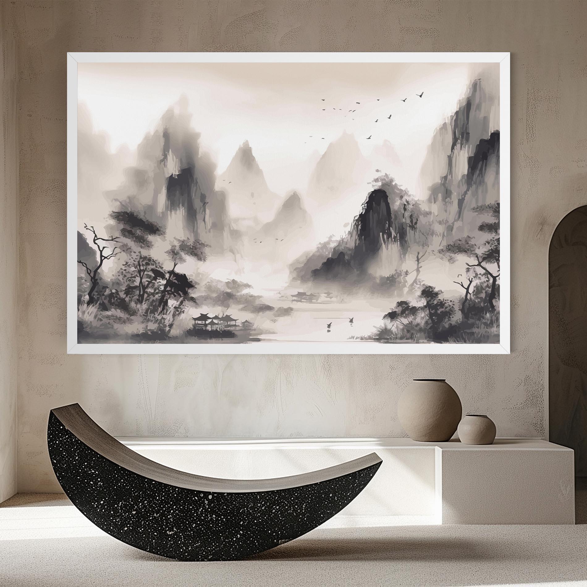 Leinwandbild Far Away Mountain mockup 8