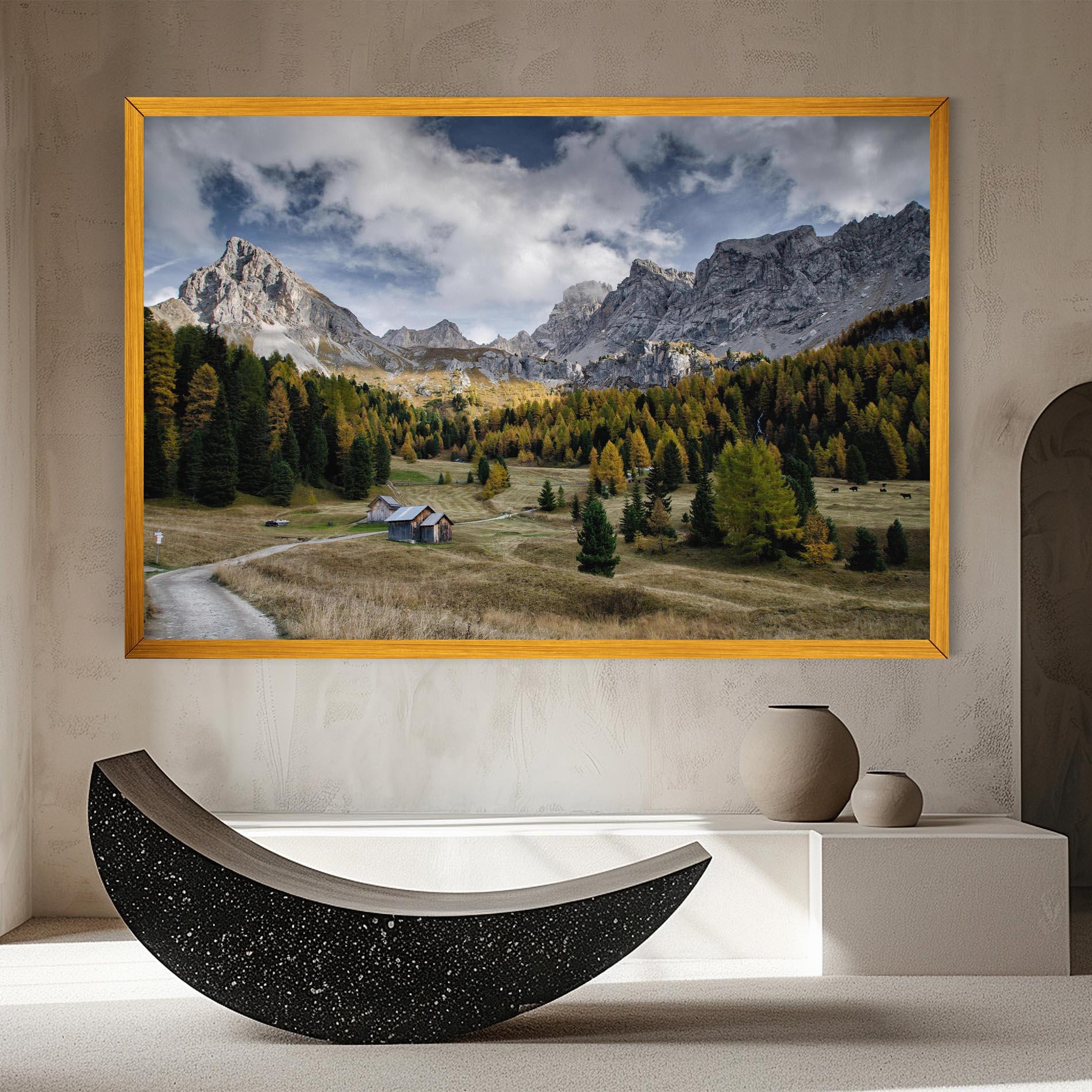 Leinwandbild Cloudy Mountains View mockup 8