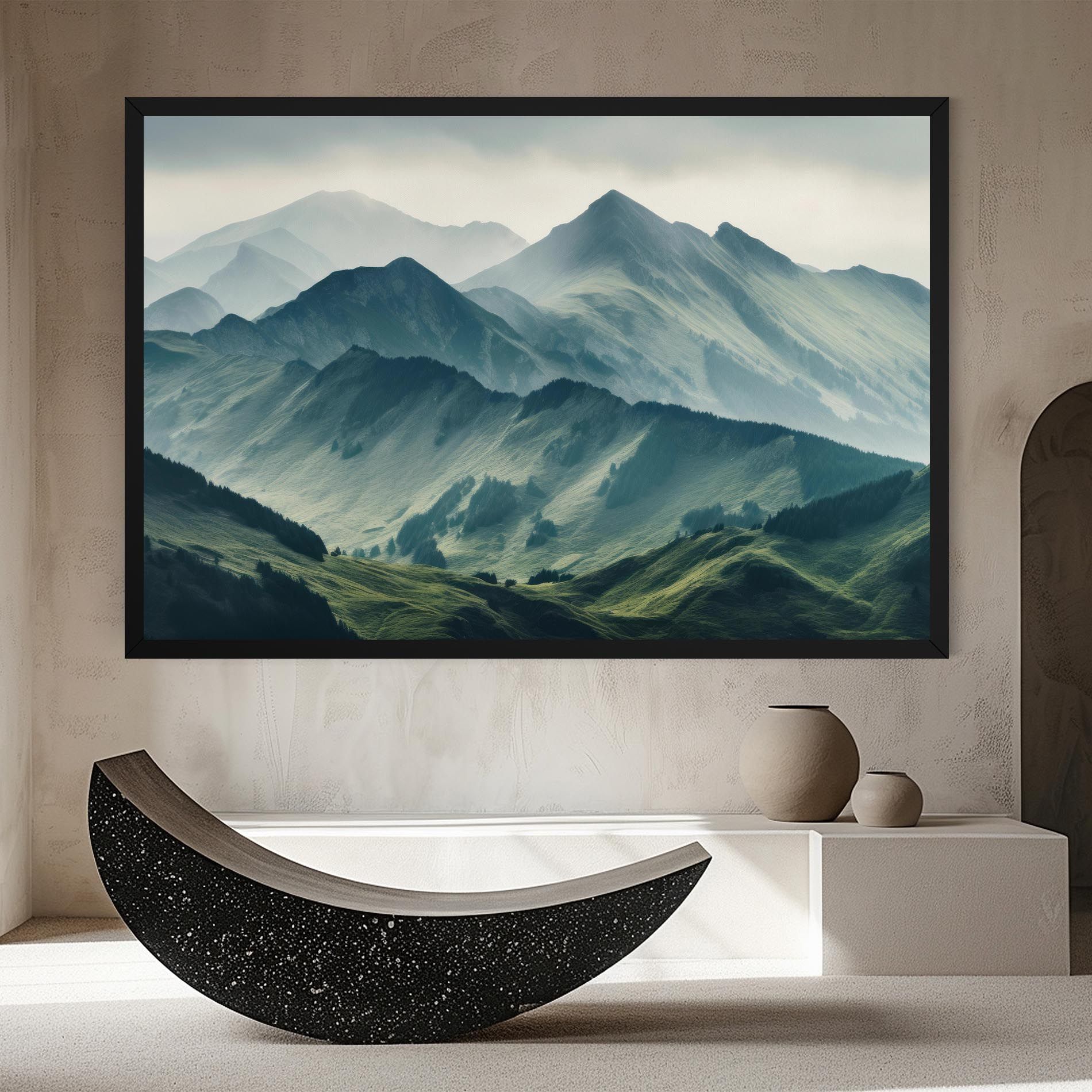 Amazing Foggy Mountain mockup 8