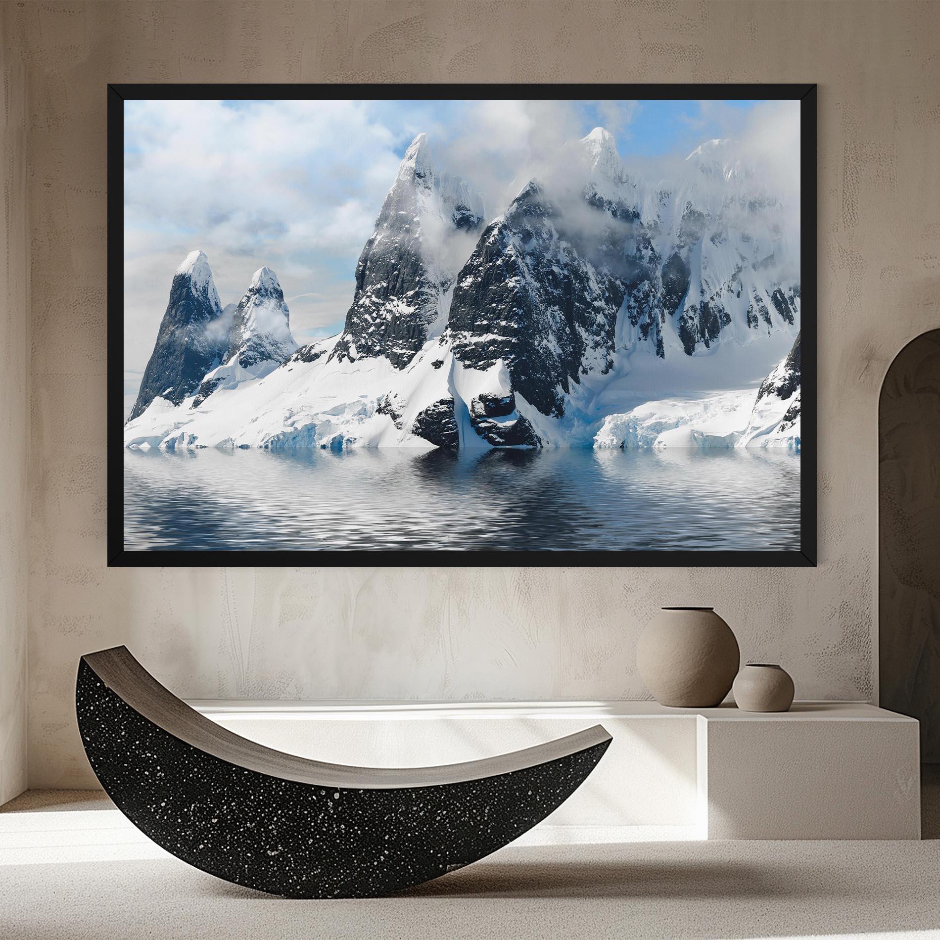 Leinwandbild Glacial Mountains mockup 8