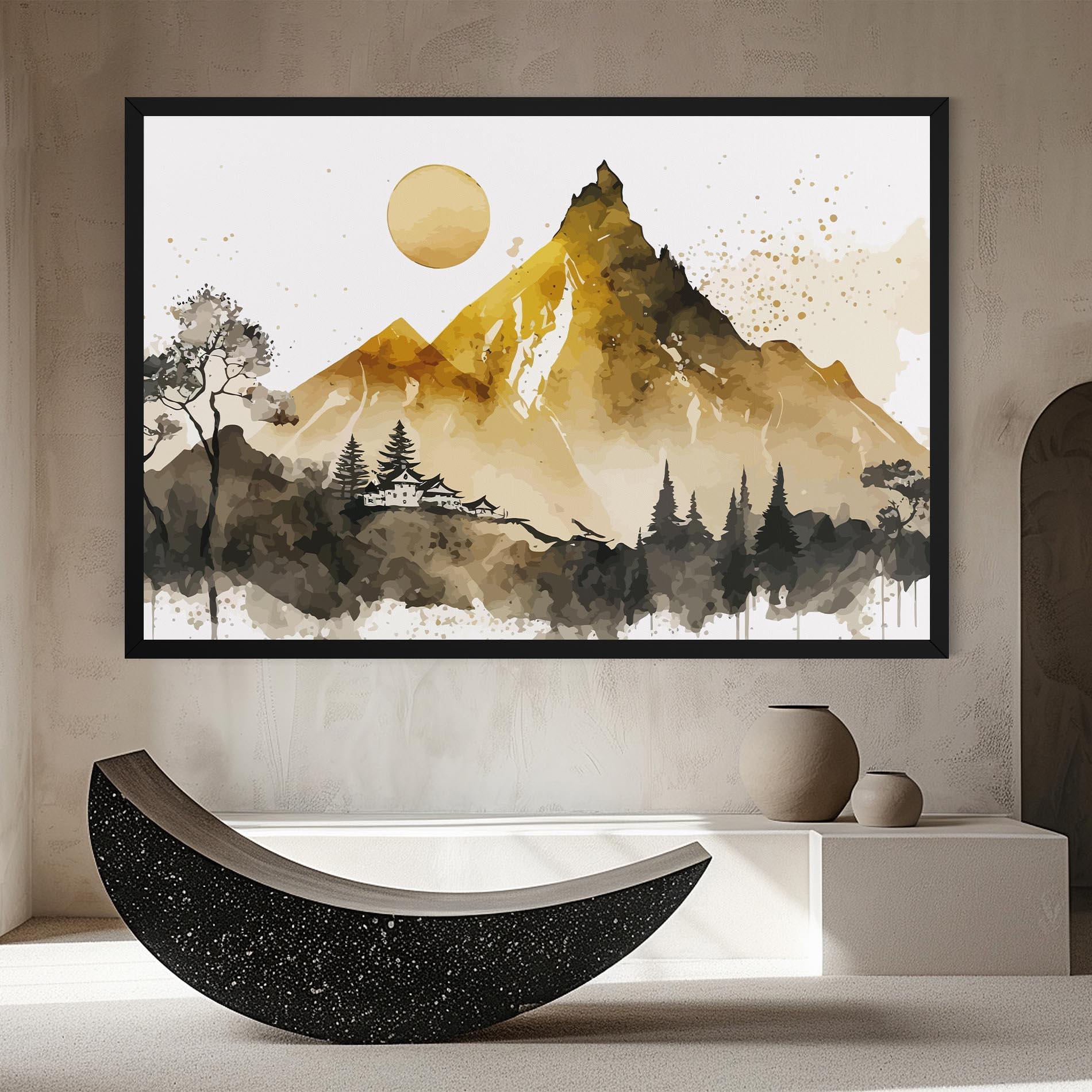 Leinwandbild Gold Mountain Art mockup 8
