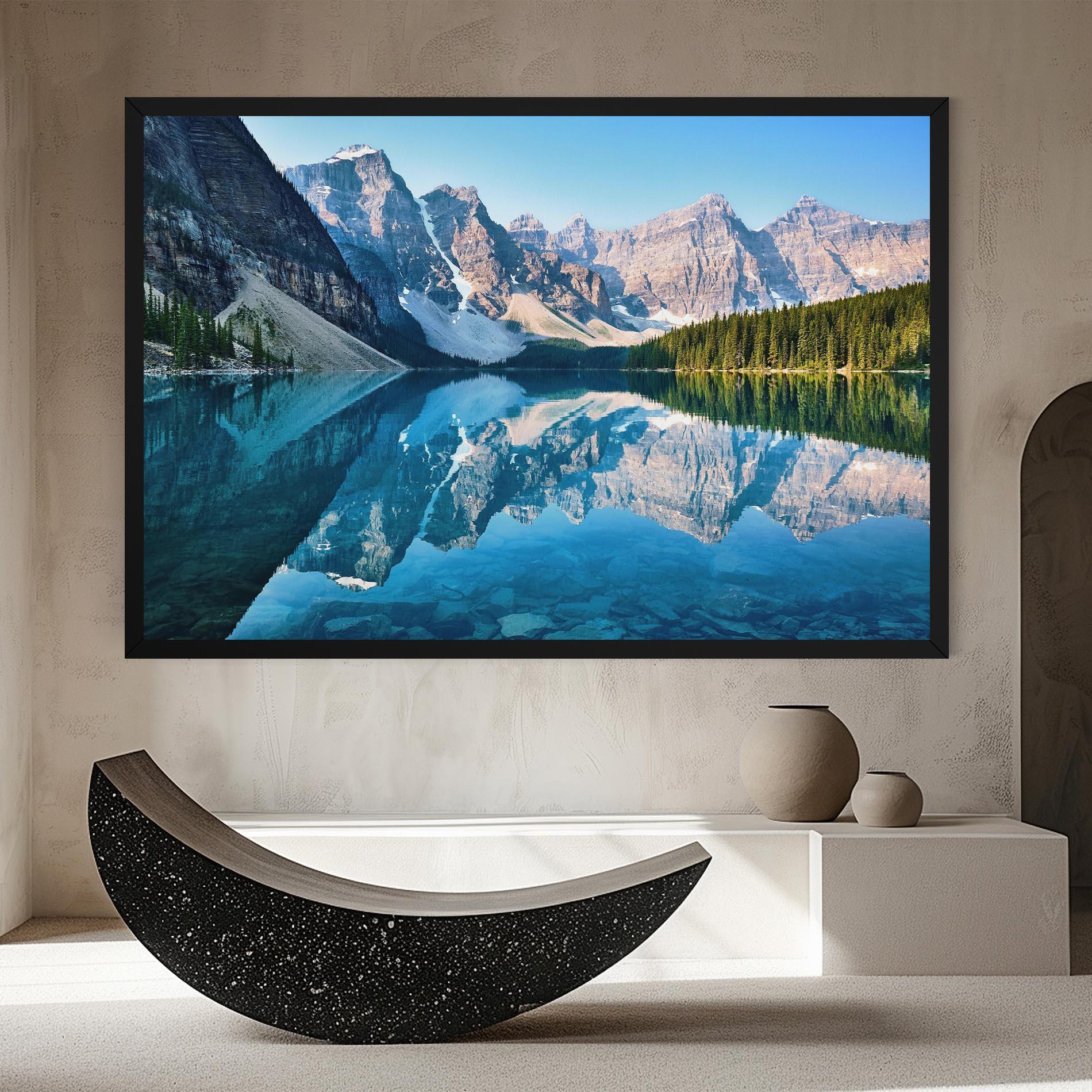 Leinwandbild Mountain Crystal Lake mockup 8