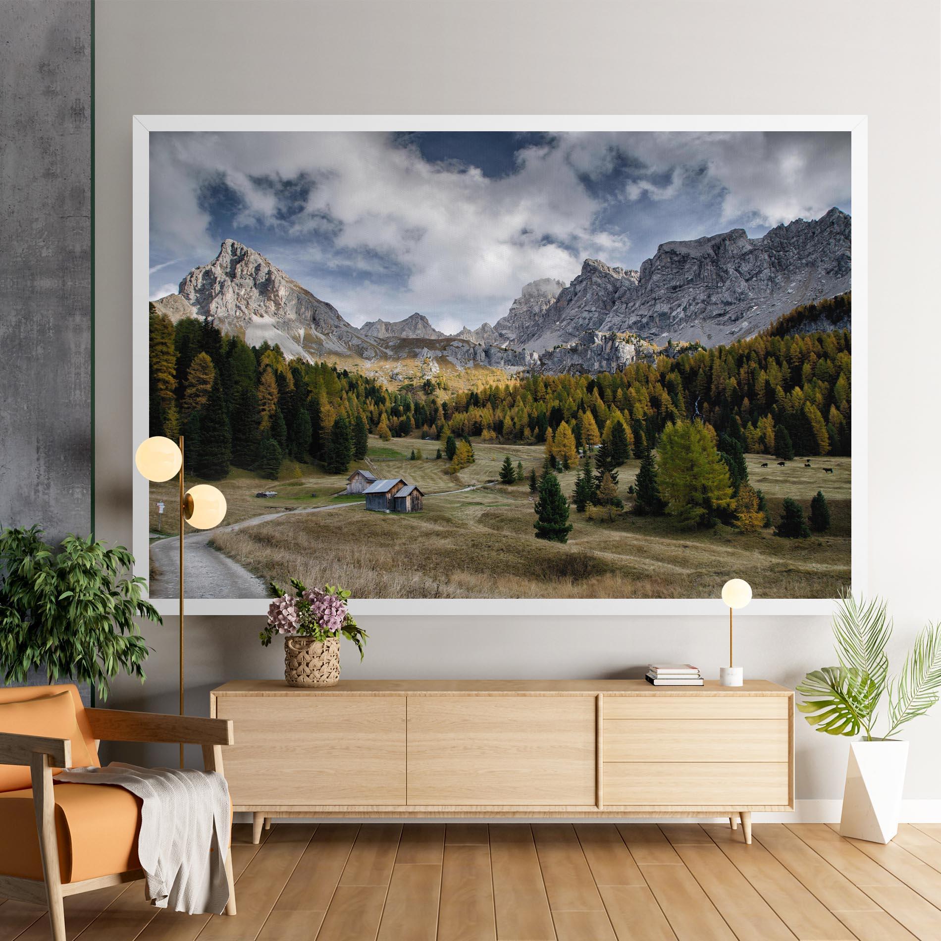 Leinwandbild Cloudy Mountains View mockup 9