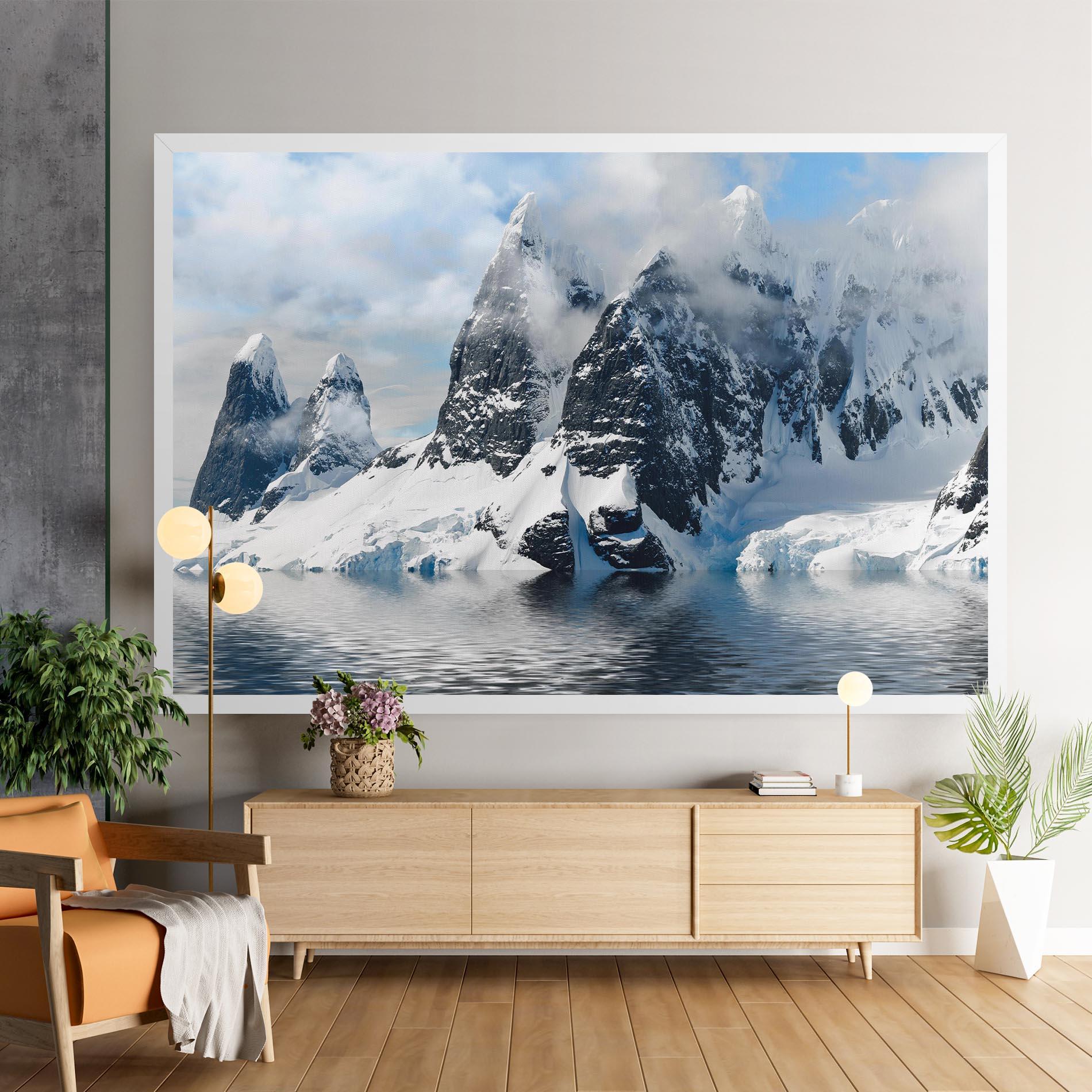 Leinwandbild Glacial Mountains mockup 9