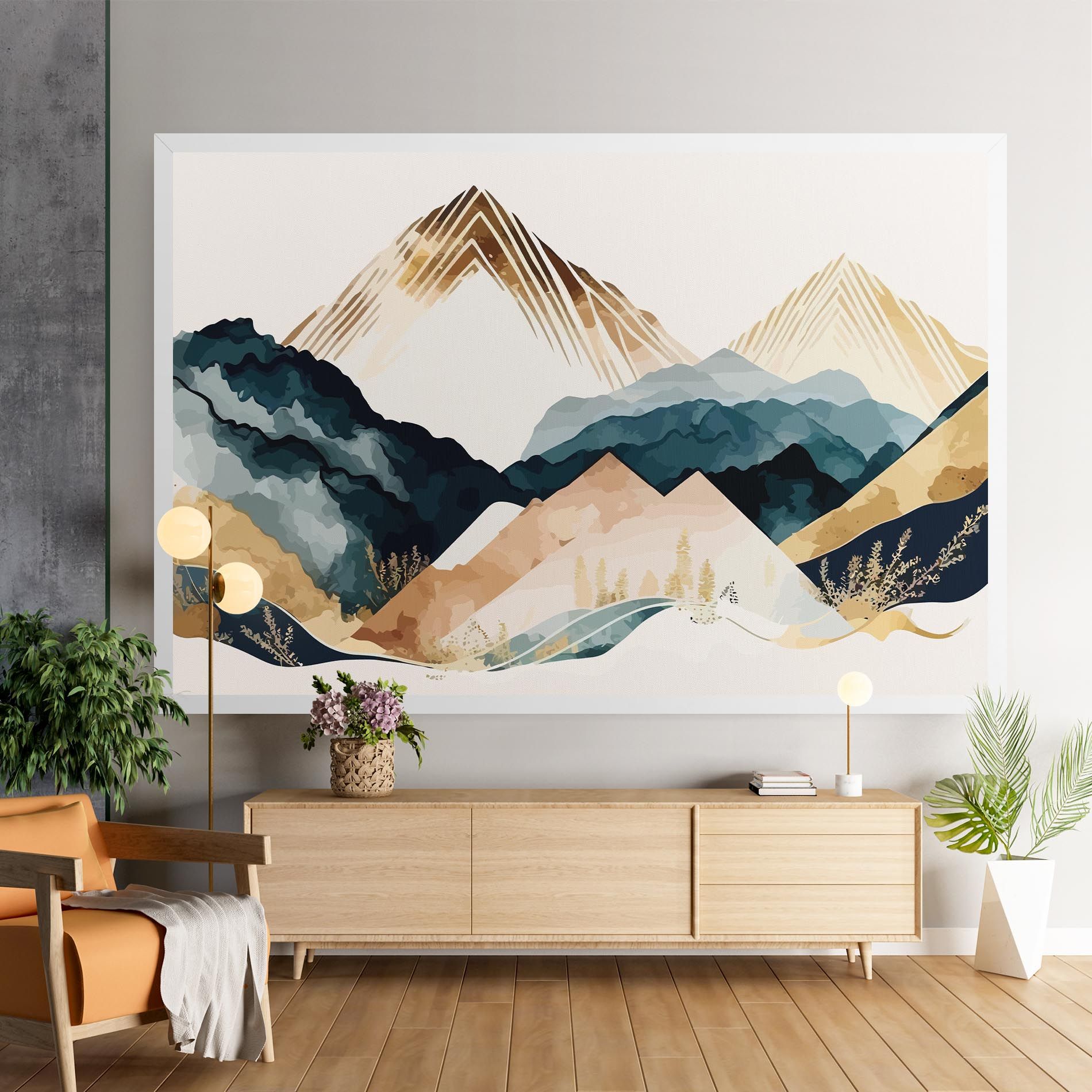 Gold Green Mountain mockup 9