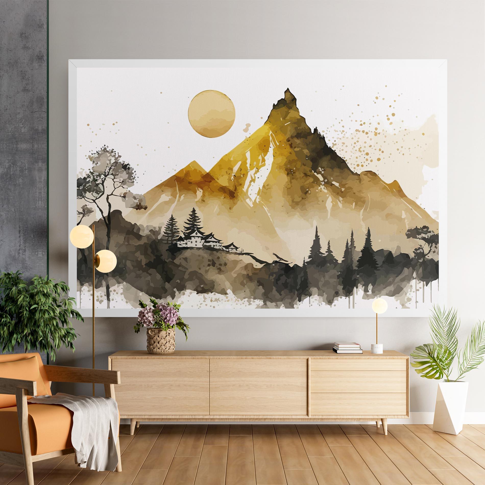Leinwandbild Gold Mountain Art mockup 9