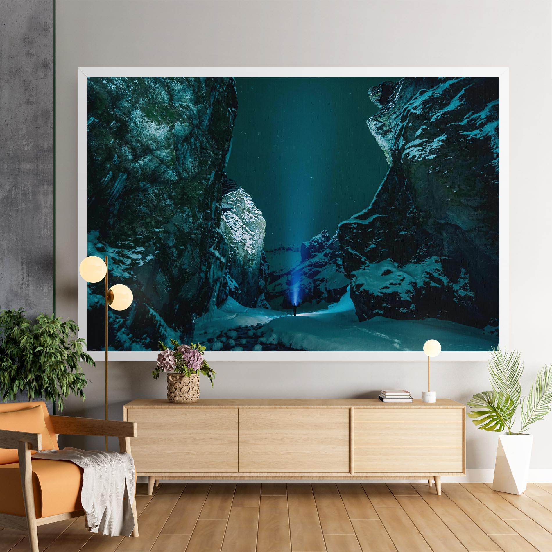 Leinwandbild Green Light Mountain mockup 9