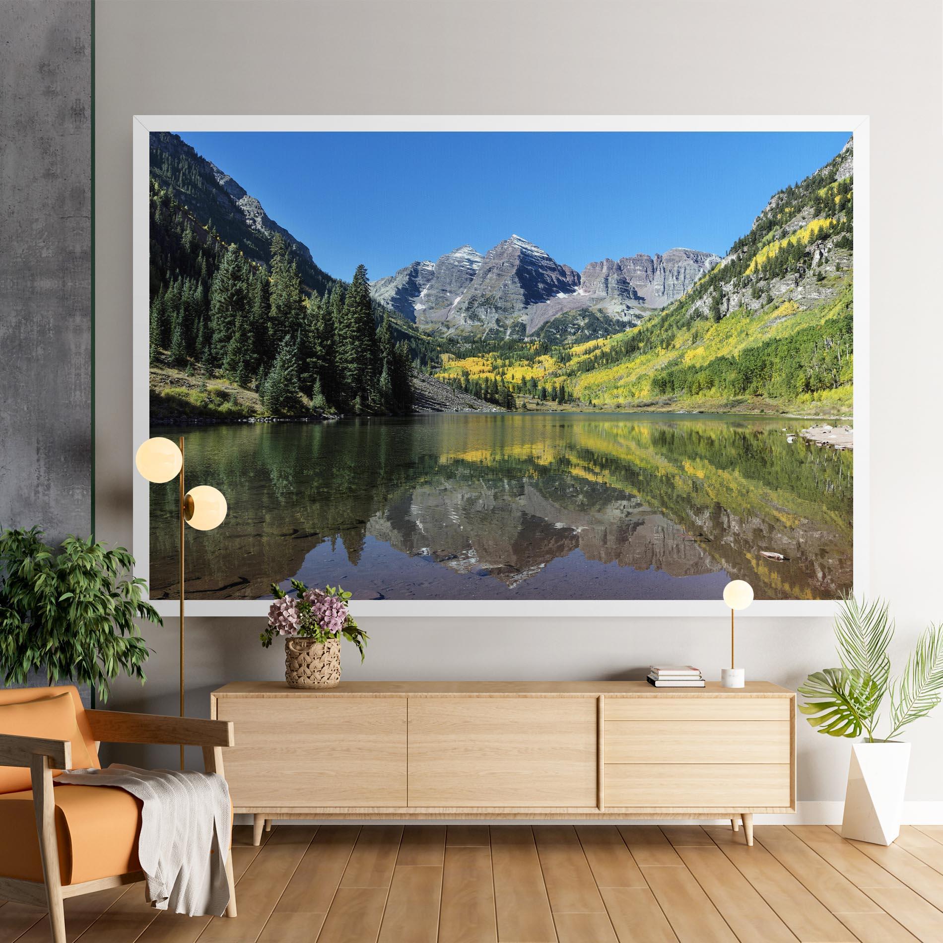 Leinwandbild Lake Green Mountain mockup 9