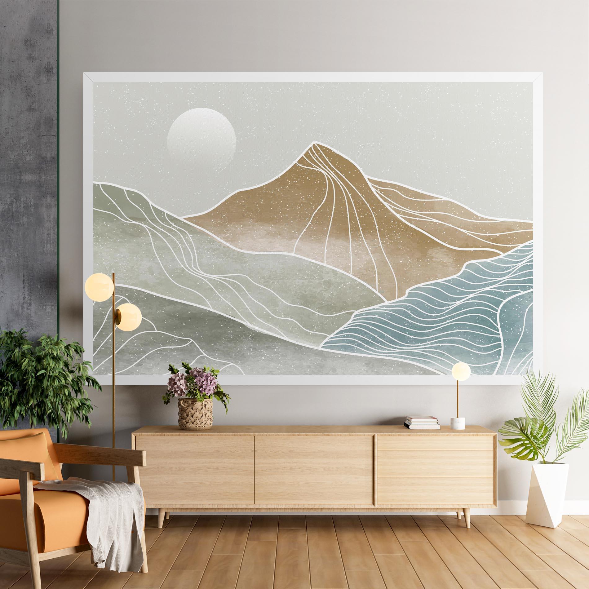 Leinwandbild Minimal Mountain mockup 9