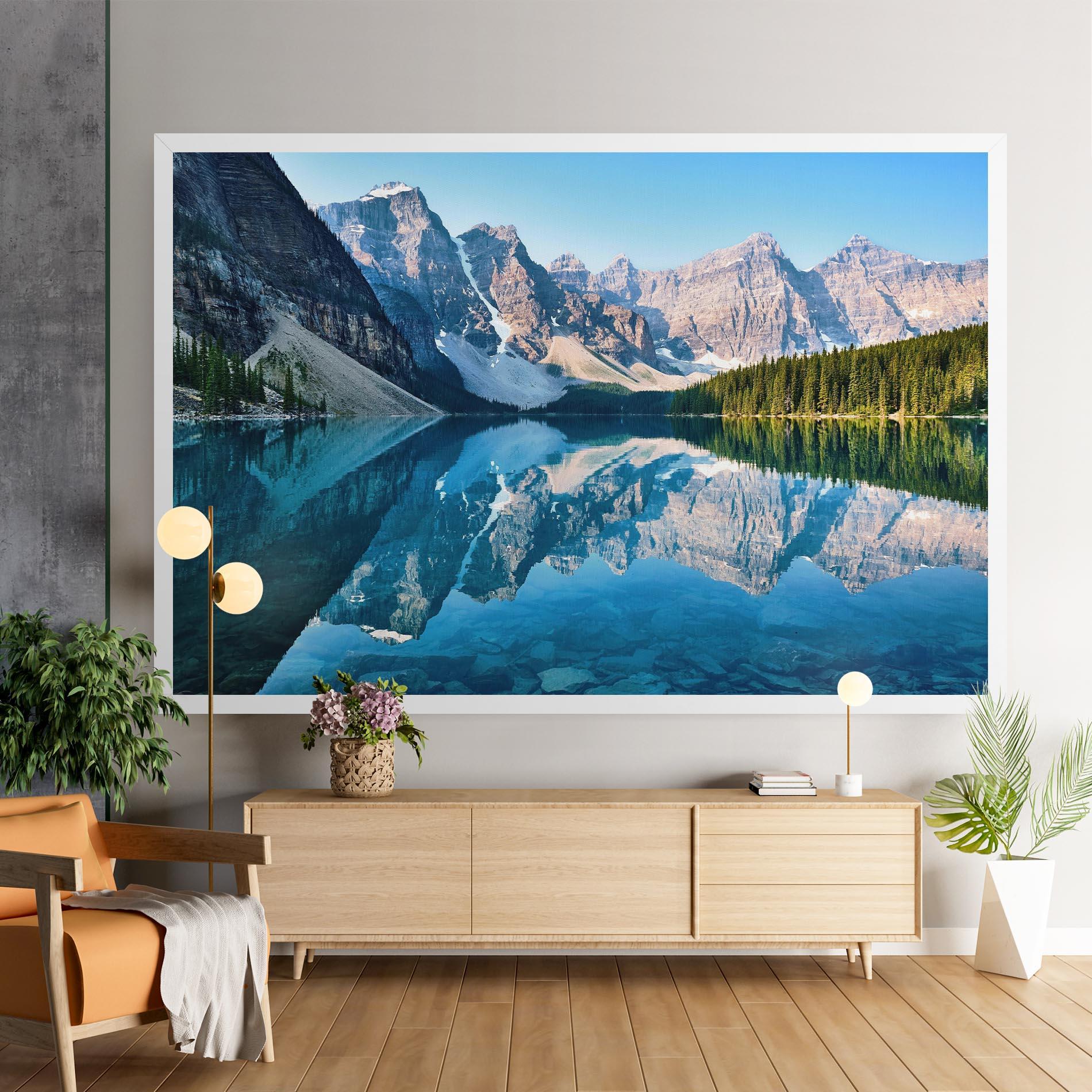Leinwandbild Mountain Crystal Lake mockup 9