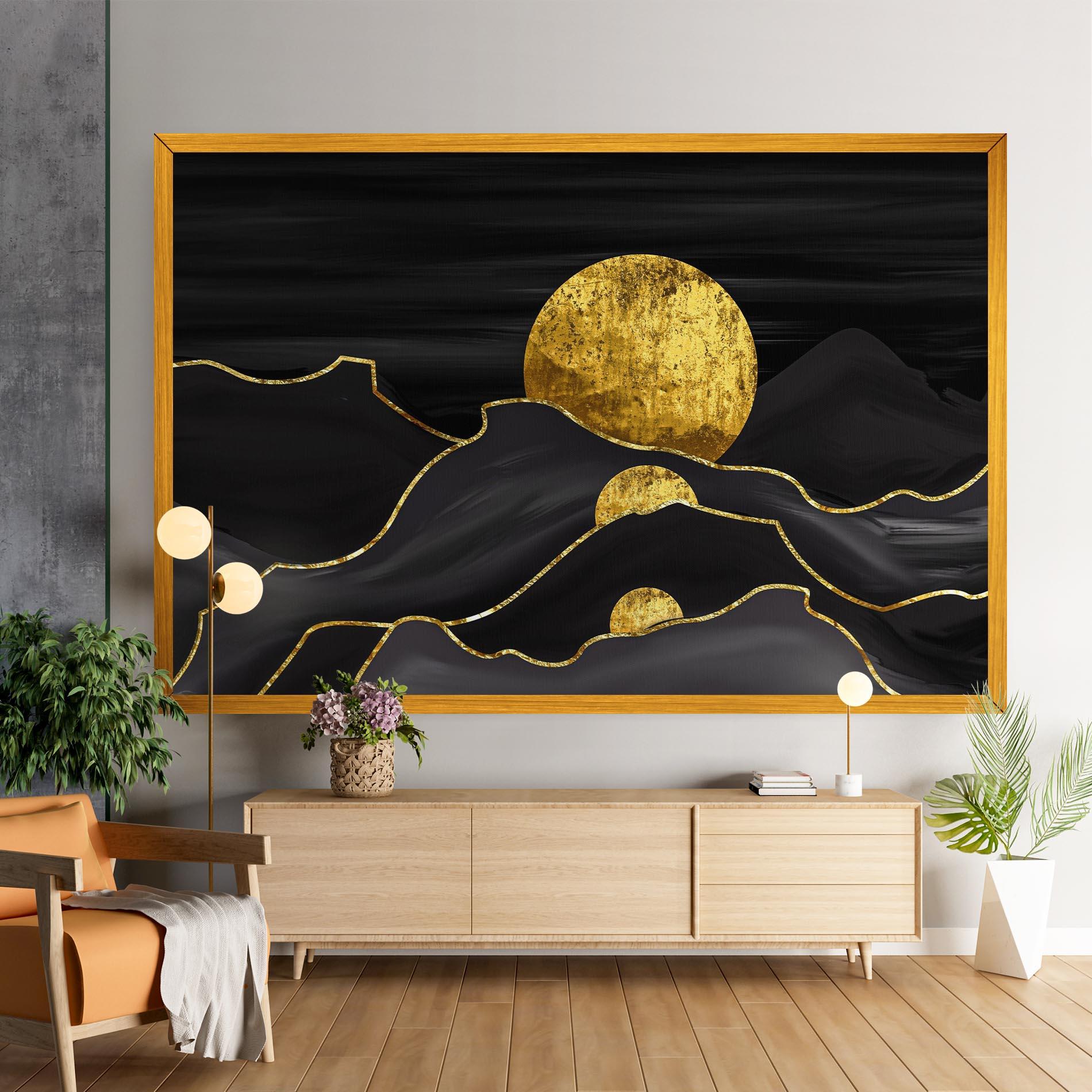 Leinwandbild Black Moutains mockup 9
