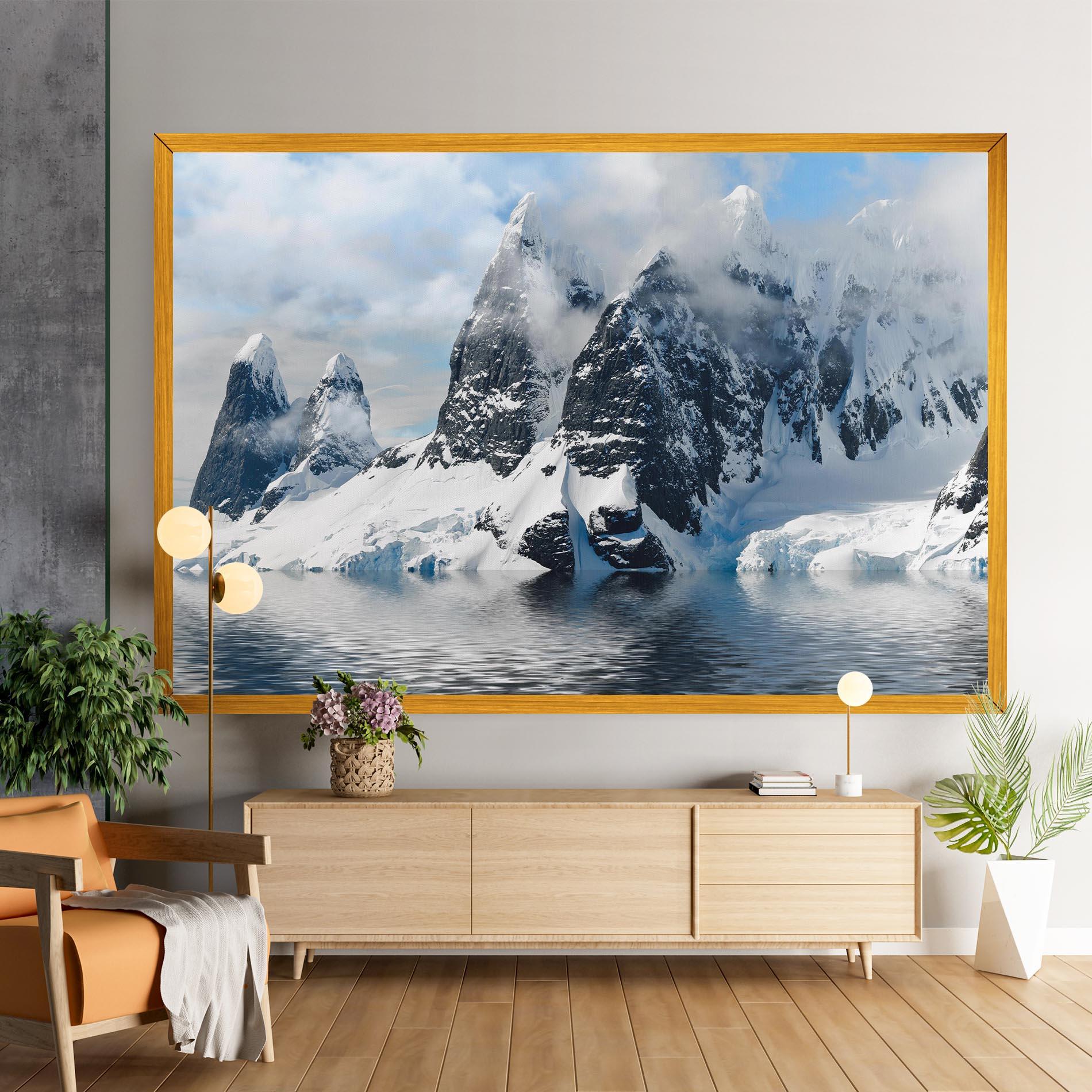 Leinwandbild Glacial Mountains mockup 9