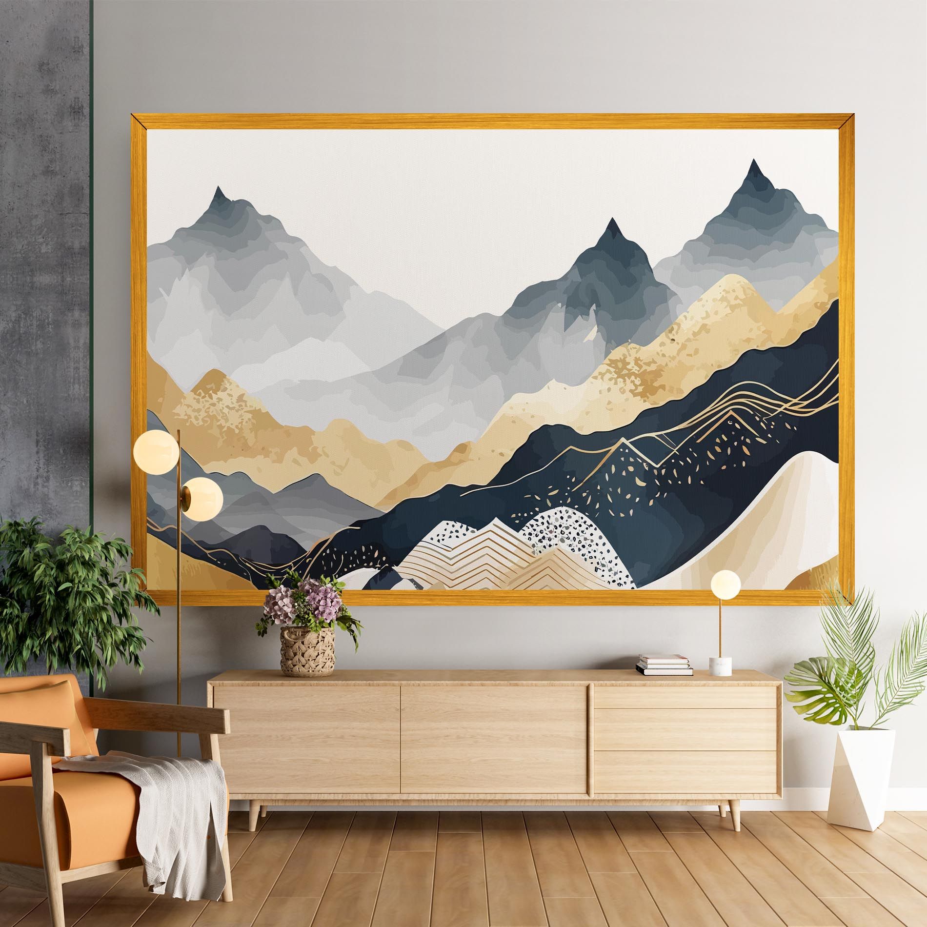 Gold Grey Mountain mockup 9
