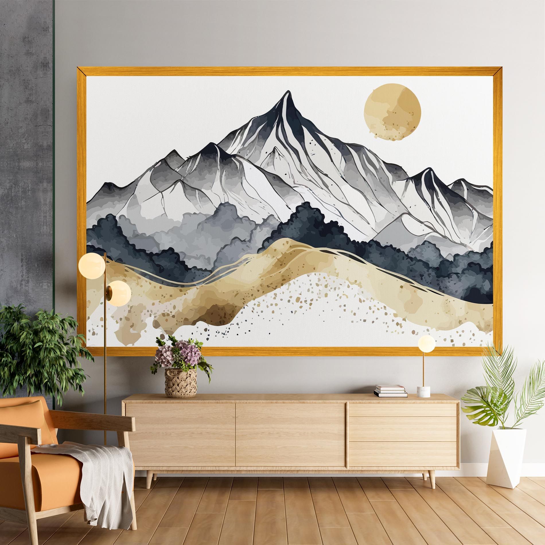 Grey Gold Mountain mockup 9