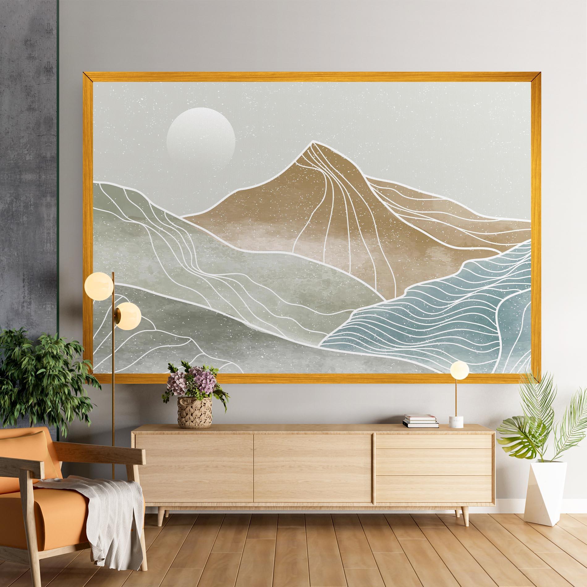 Leinwandbild Minimal Mountain mockup 9