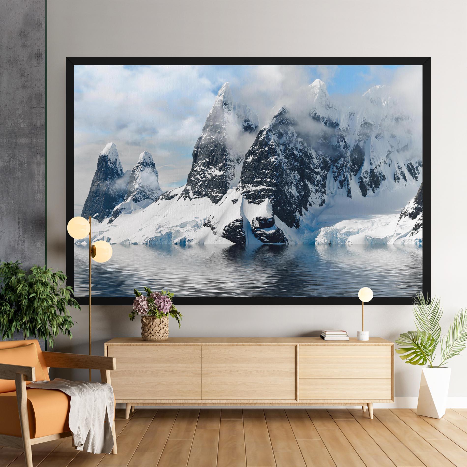 Leinwandbild Glacial Mountains mockup 9